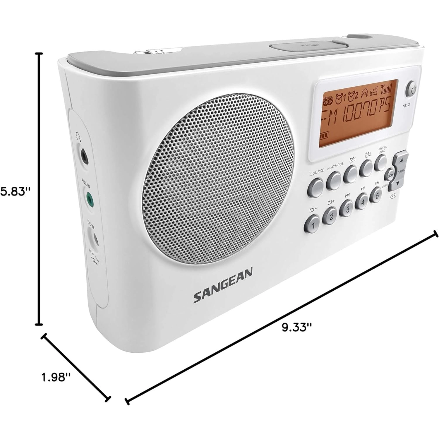 SANGEAN PR-D14 Portable AM/FM-RDS Radio with USB MP3/WMA Playback