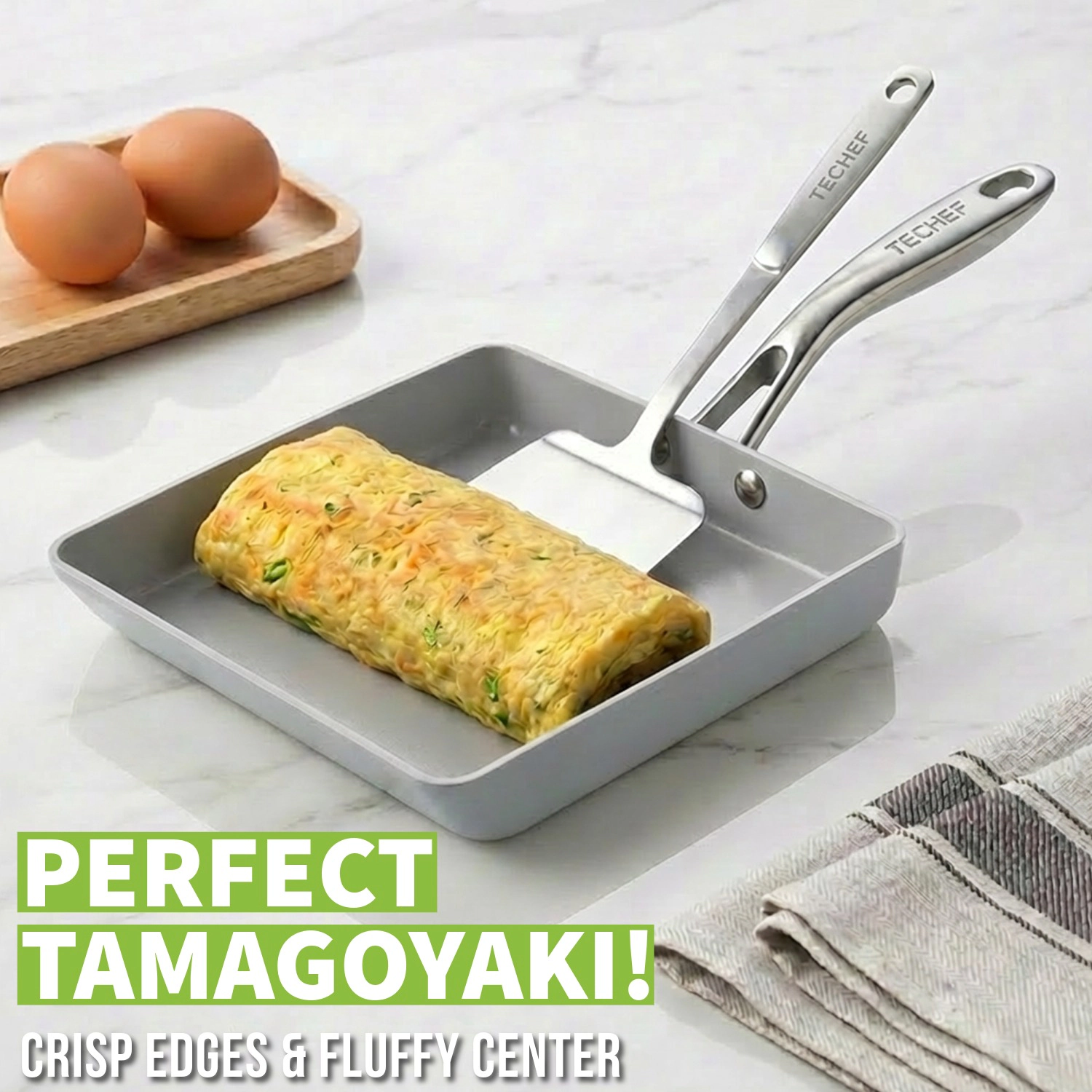 TECHEF - CeraTerra Ceramic Nonstick Tamagoyaki Japanese Egg Pan
