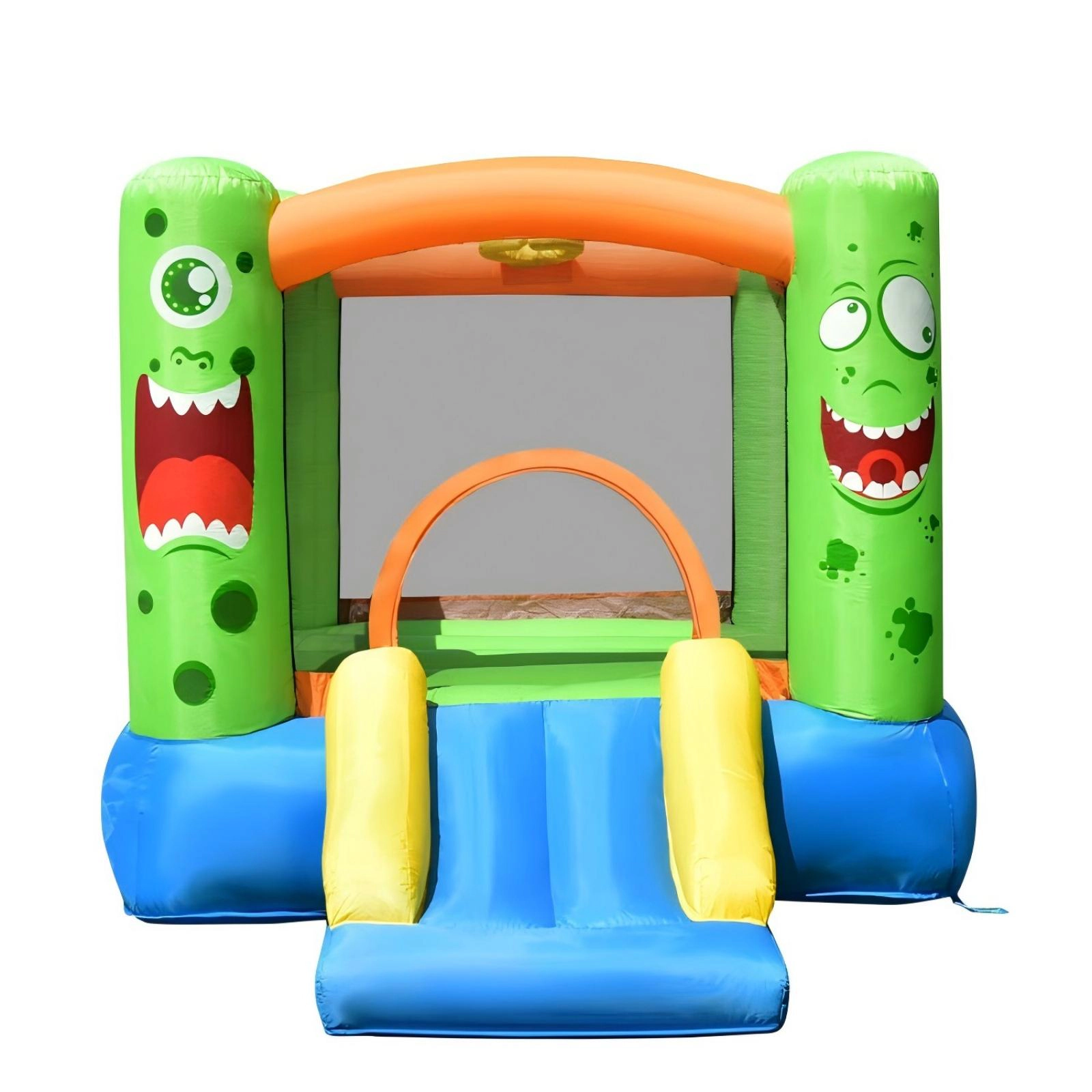 SUGIFT Inflatable Bounce House Jumper Castle Kid's Playhouse Long Slide 198-lb Capacity Ages 3-10 Color As Picture Shows