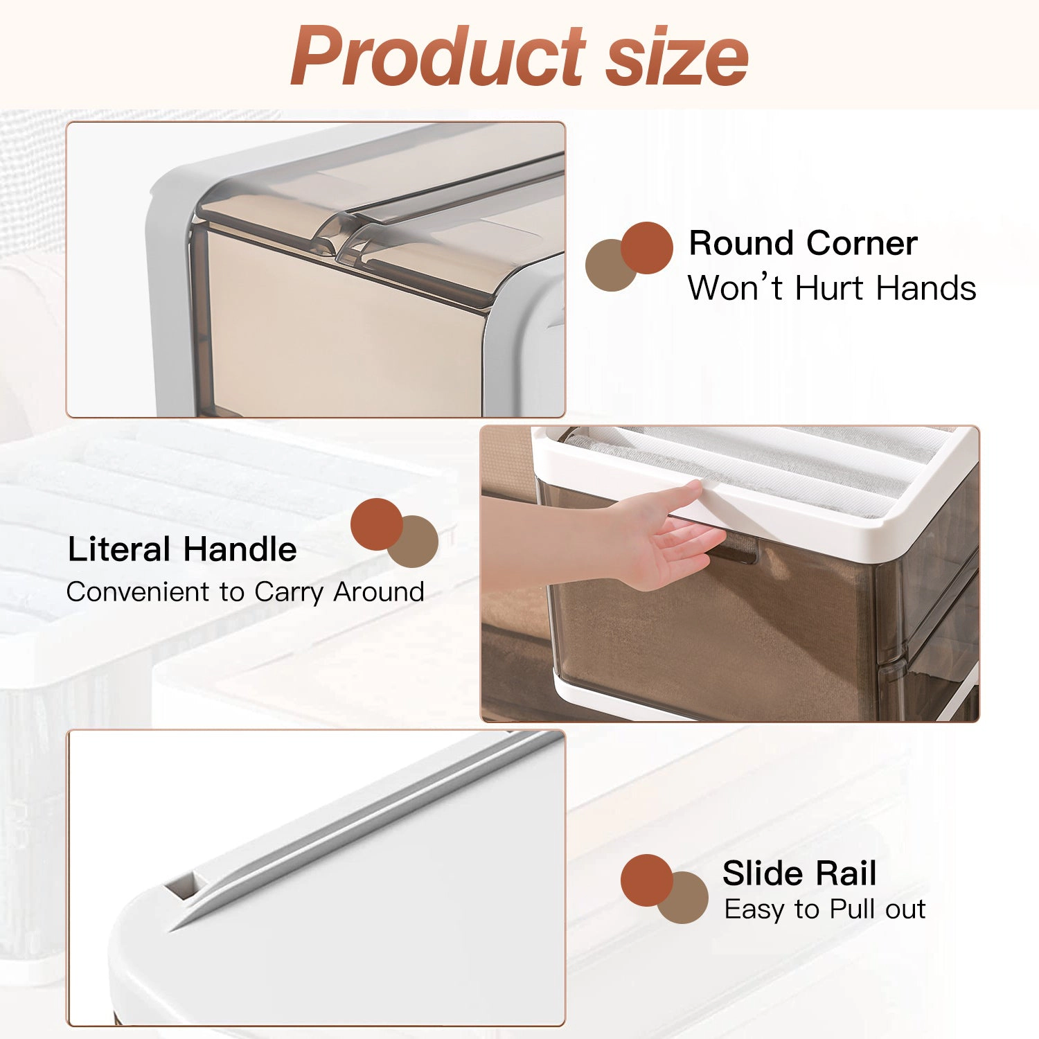 GBruno 3-Piece Foldable Storage Bins With Lids