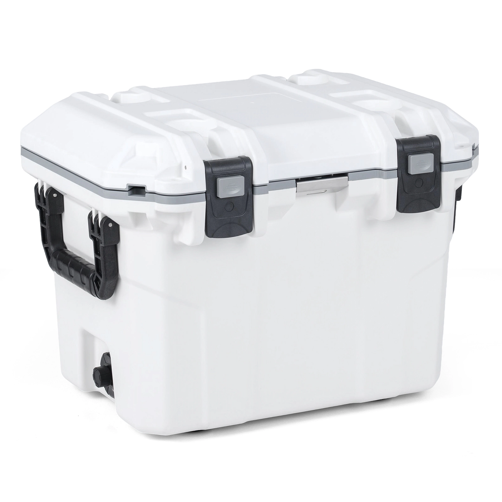 SUGIFT 53-Quart White Injection Molded Hard Cooler with Padlock Hole 26-in W 20-in D 19-in H 660-lb Lid Capacity