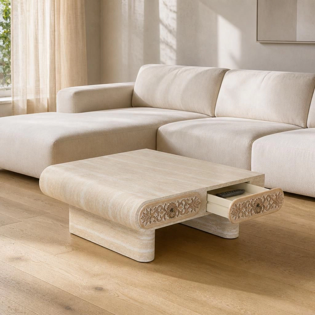 GOODSILO Low Profile Rectangular Multipurpose Coffee Table