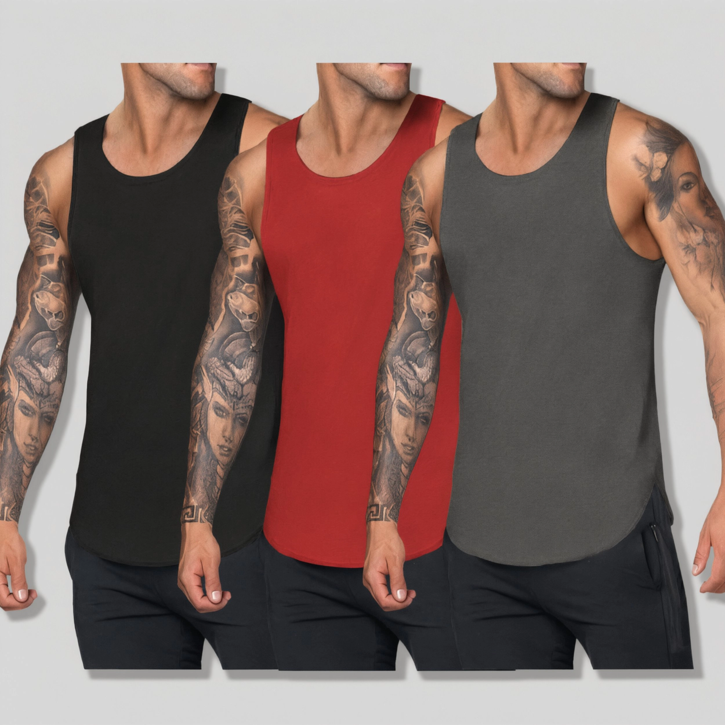 COOFANDY Men's Regular Fit Scoop Neck Sleeveless Gym Training Tank Tops