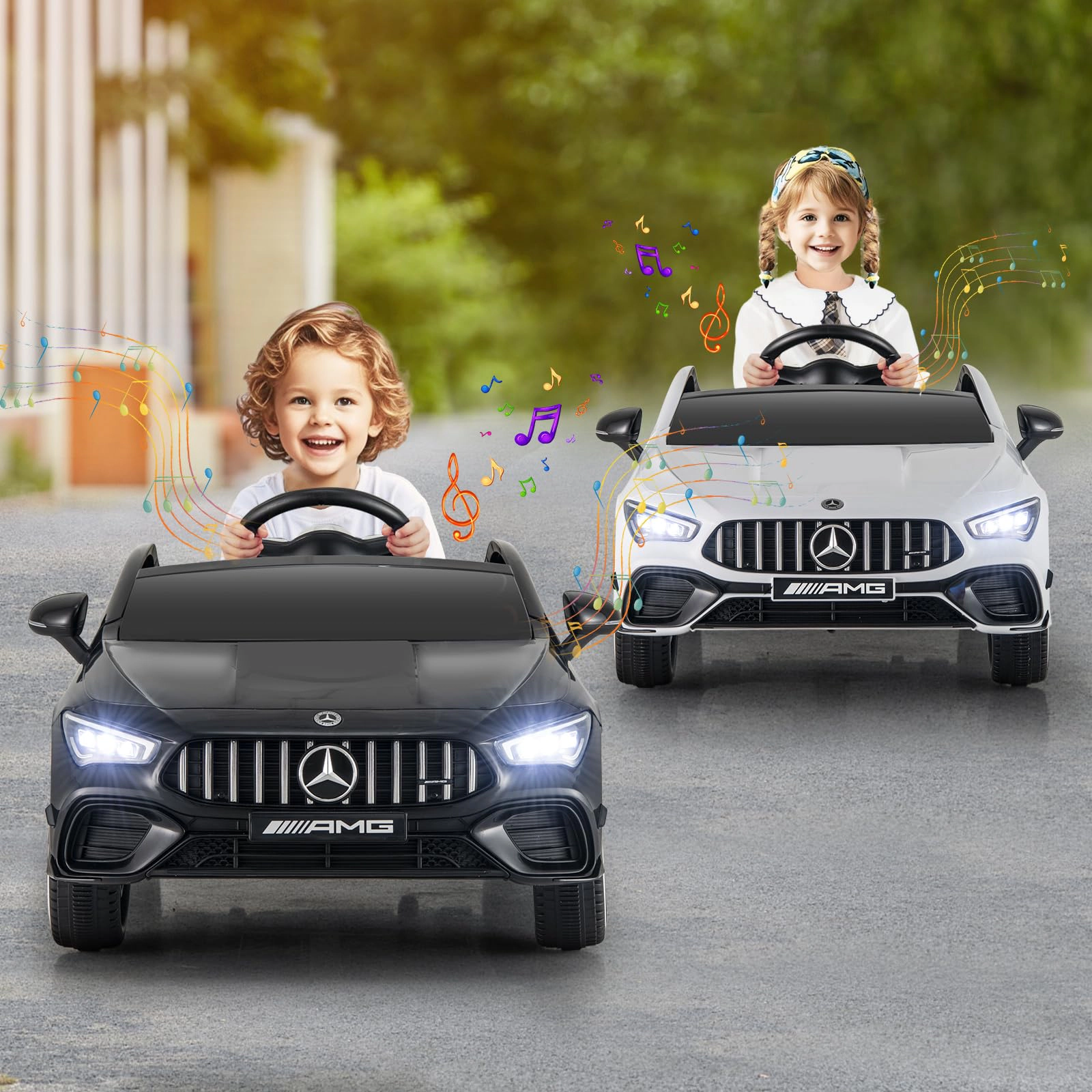 Glintex 12V Kids Ride-On Car with a Rocking Mode and Transport Wheels