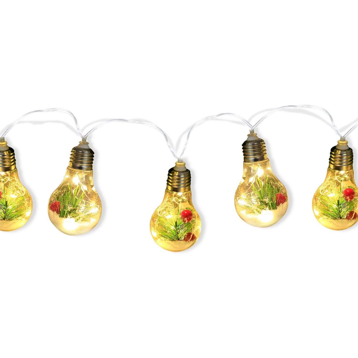 GBruno Battery-Powered Snow Globe String Lights