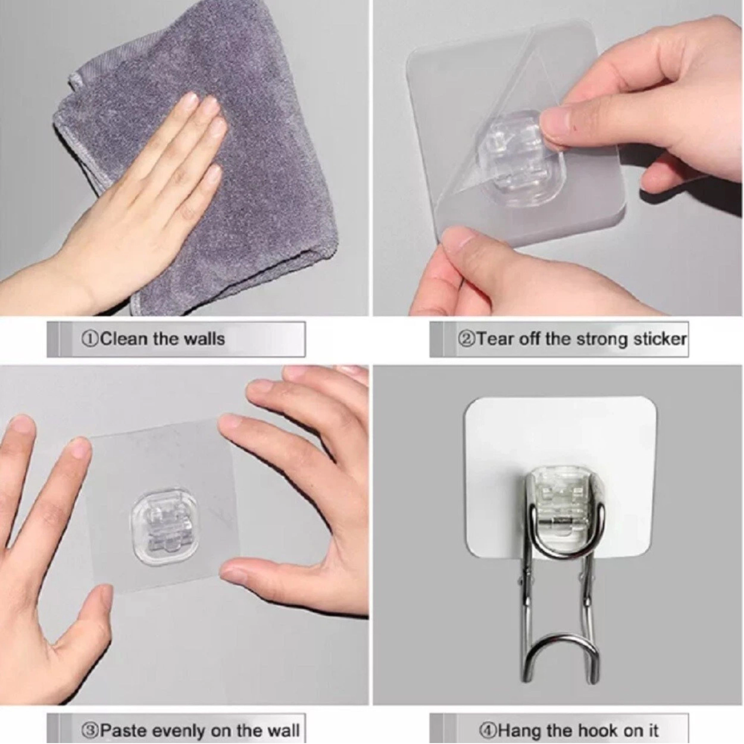 Home Collection Pack of 4 Multifunction Wall Hooks Washbasin Stand Bathroom Towel Holder