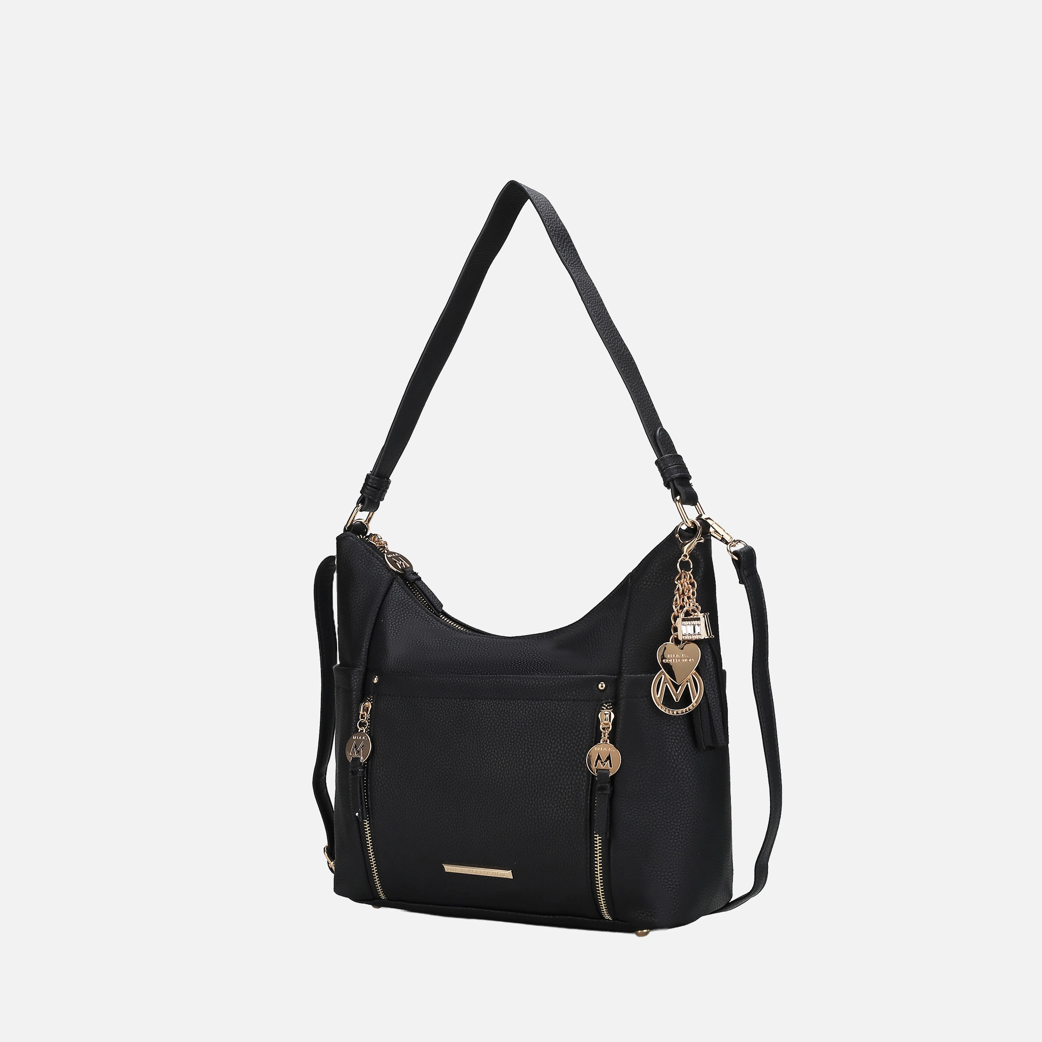 Mia K Collection Ruby Women’s Shoulder Bag - Pebbled Vegan Leather Handbag