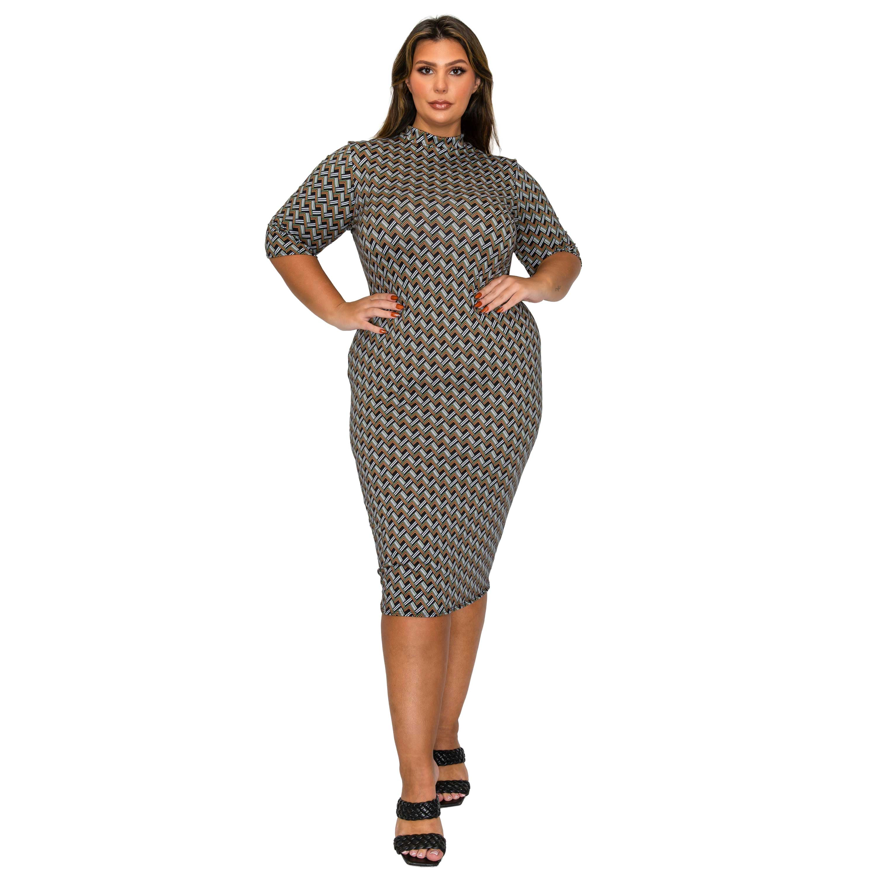 L I V D Women's Plus Gallarda Midi Dress