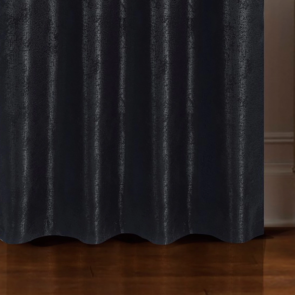 Olivia Gray Roxy Two Tone Jacquard Grommet Single Panel - 54x84", Black