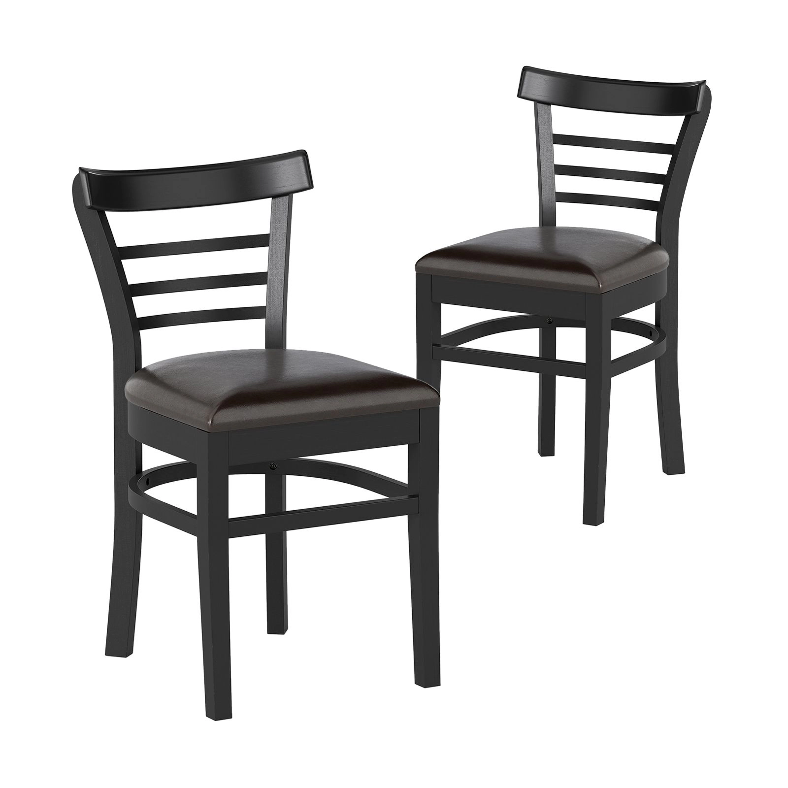 SlickBlue Unisex Set of 2 Padded Dining Chairs with Curved Backrests