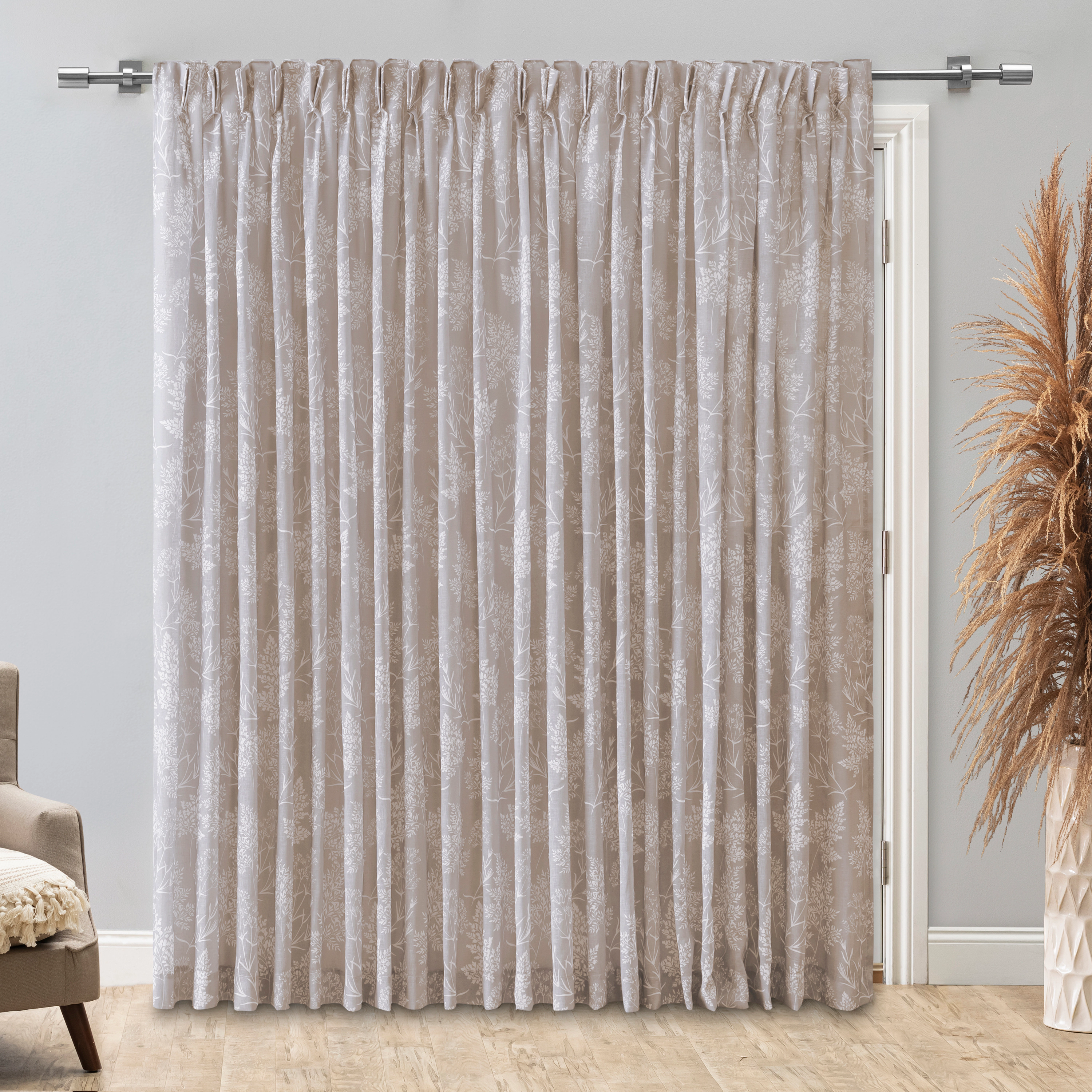 Ricardo Wild Meadows Pinch Pleat w/Back Tabs Patio Panel 100x84 Linen