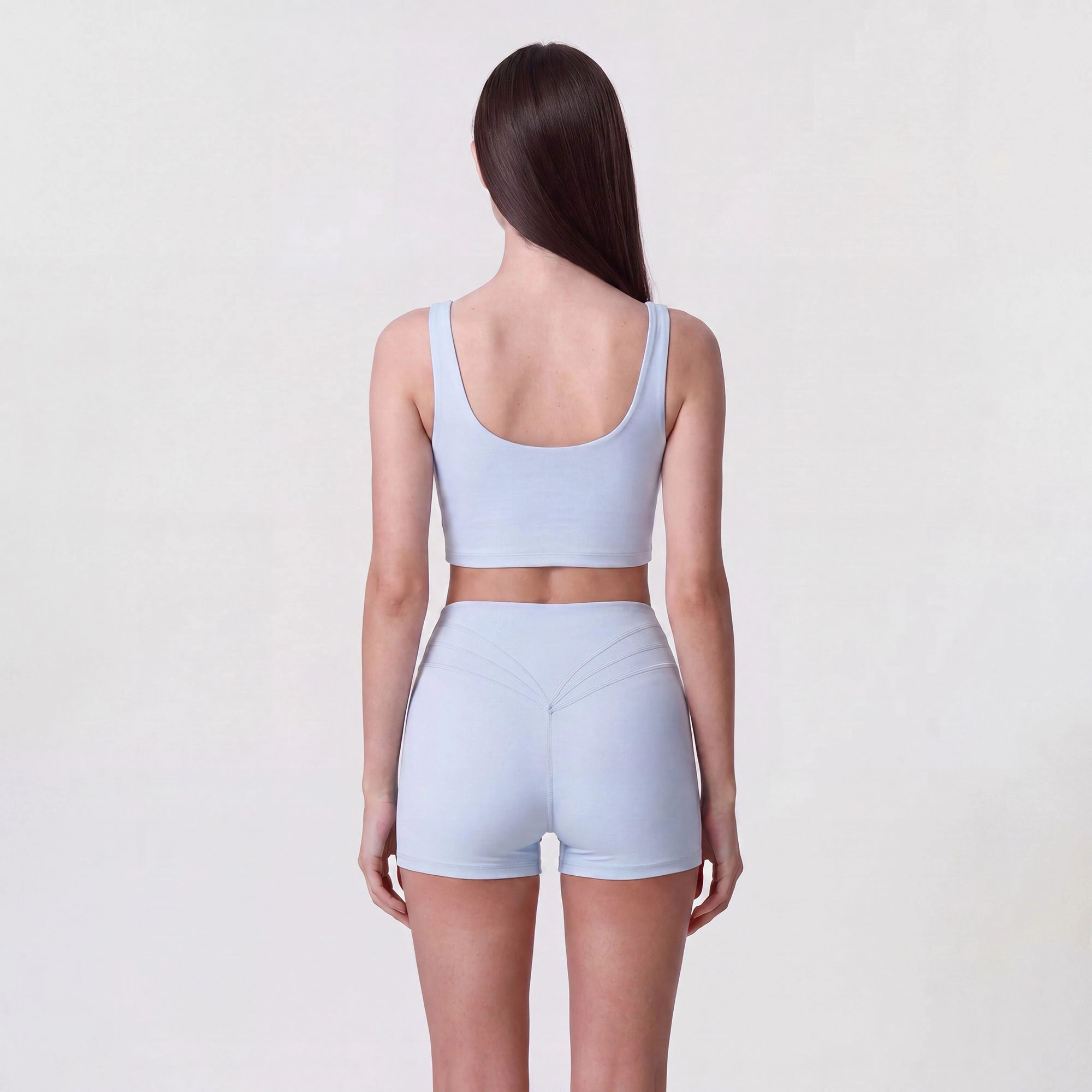 Anna-Kaci Women's High Waist Crossover Athletic Shorts with Smooth Stretch Fabric and Fitted Biker Short Length
