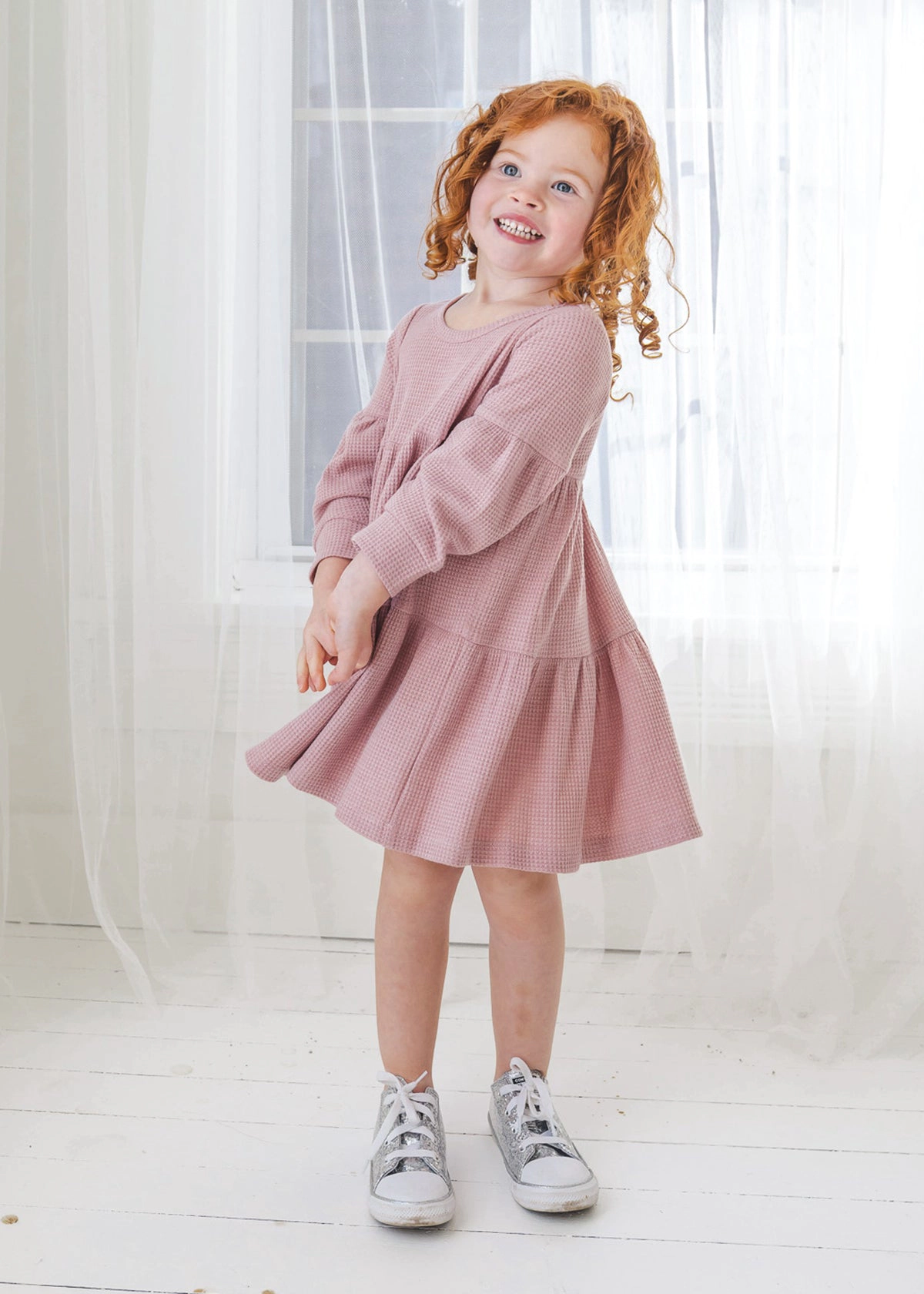 Mabel and Honey Melody Waffled Knit Dress