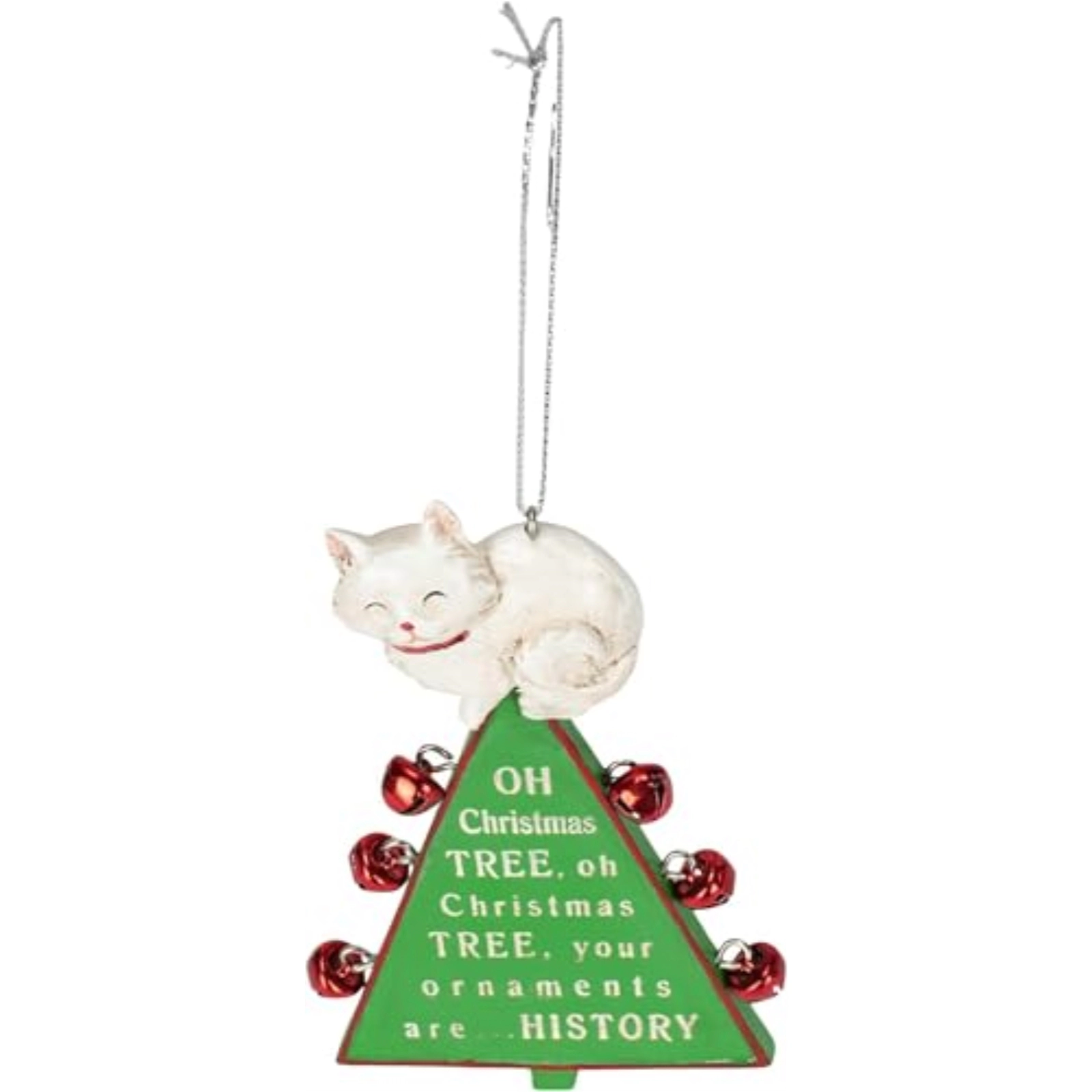 Ganz Oh Christmas Tree Cat Resin Christmas Ornament 4.9 inch