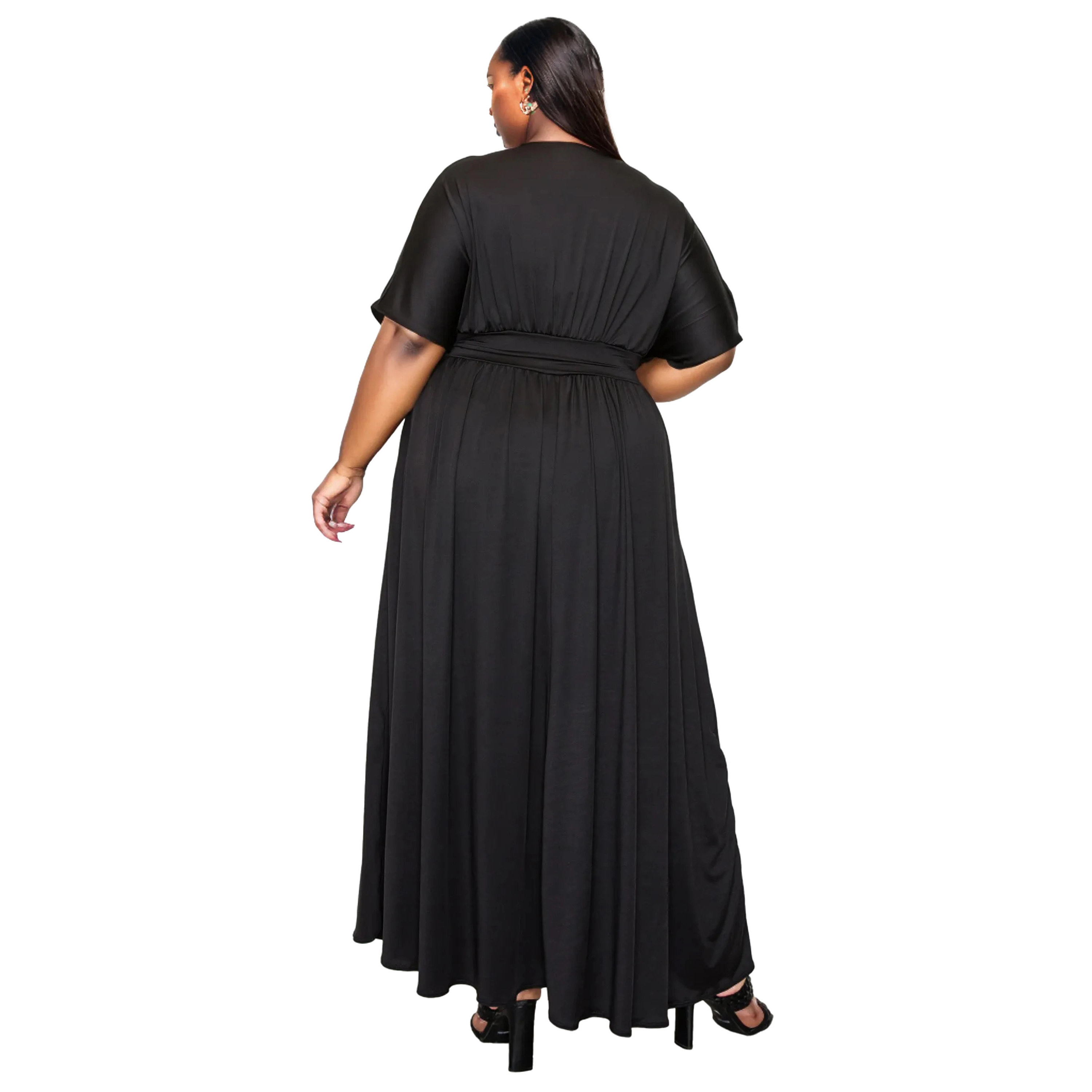 L I V D Women's Plus Raffi Empire Waist Pocket Dress