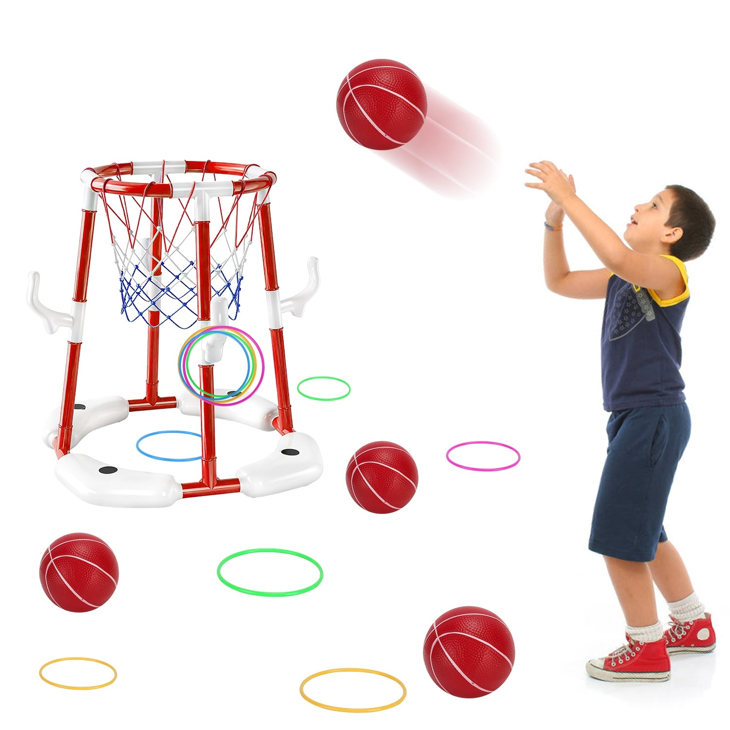 GBruno Floating Pool Basketball Hoop Set