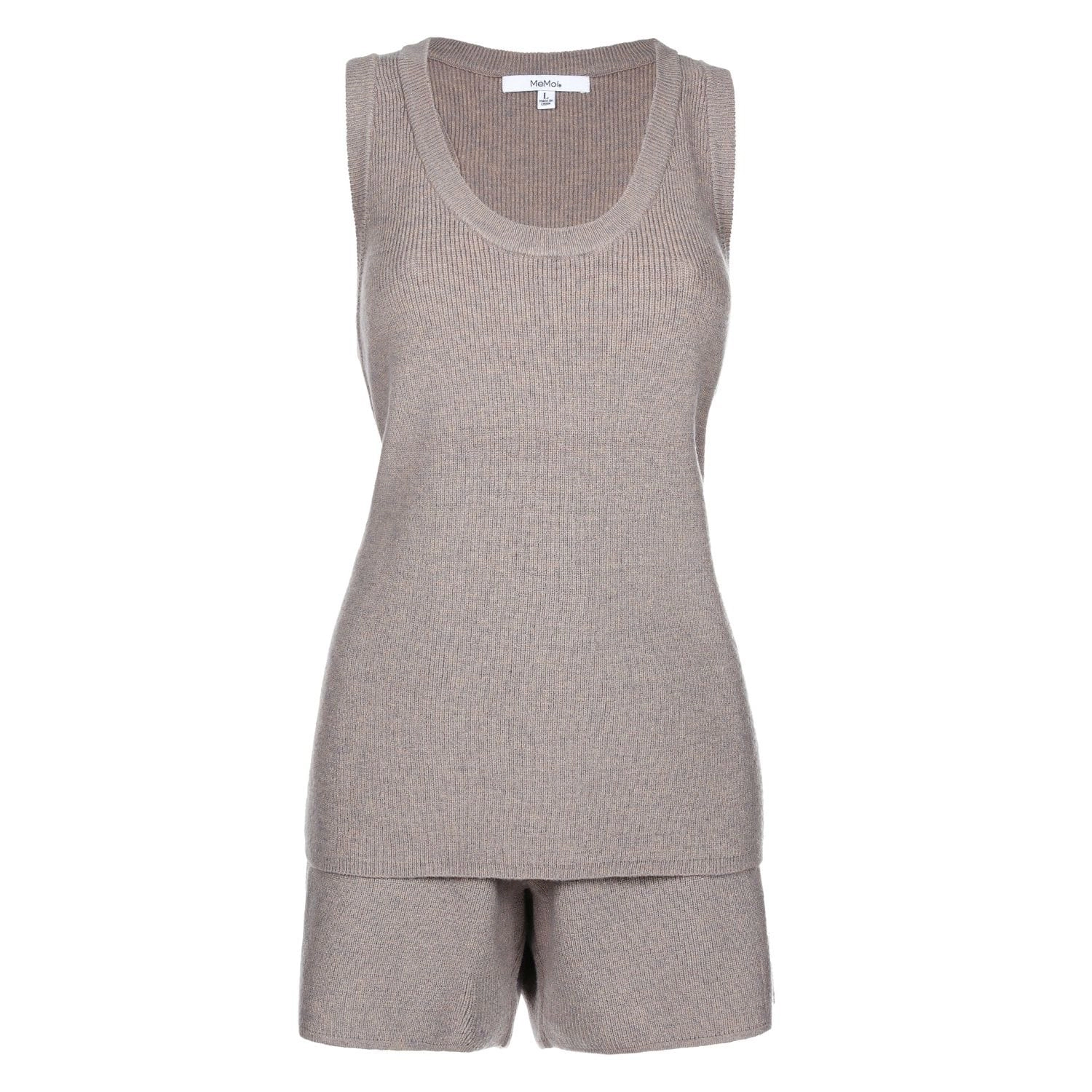 MeMoi Women's 2 Piece Sweater Knit Tank Top and Shorts Set