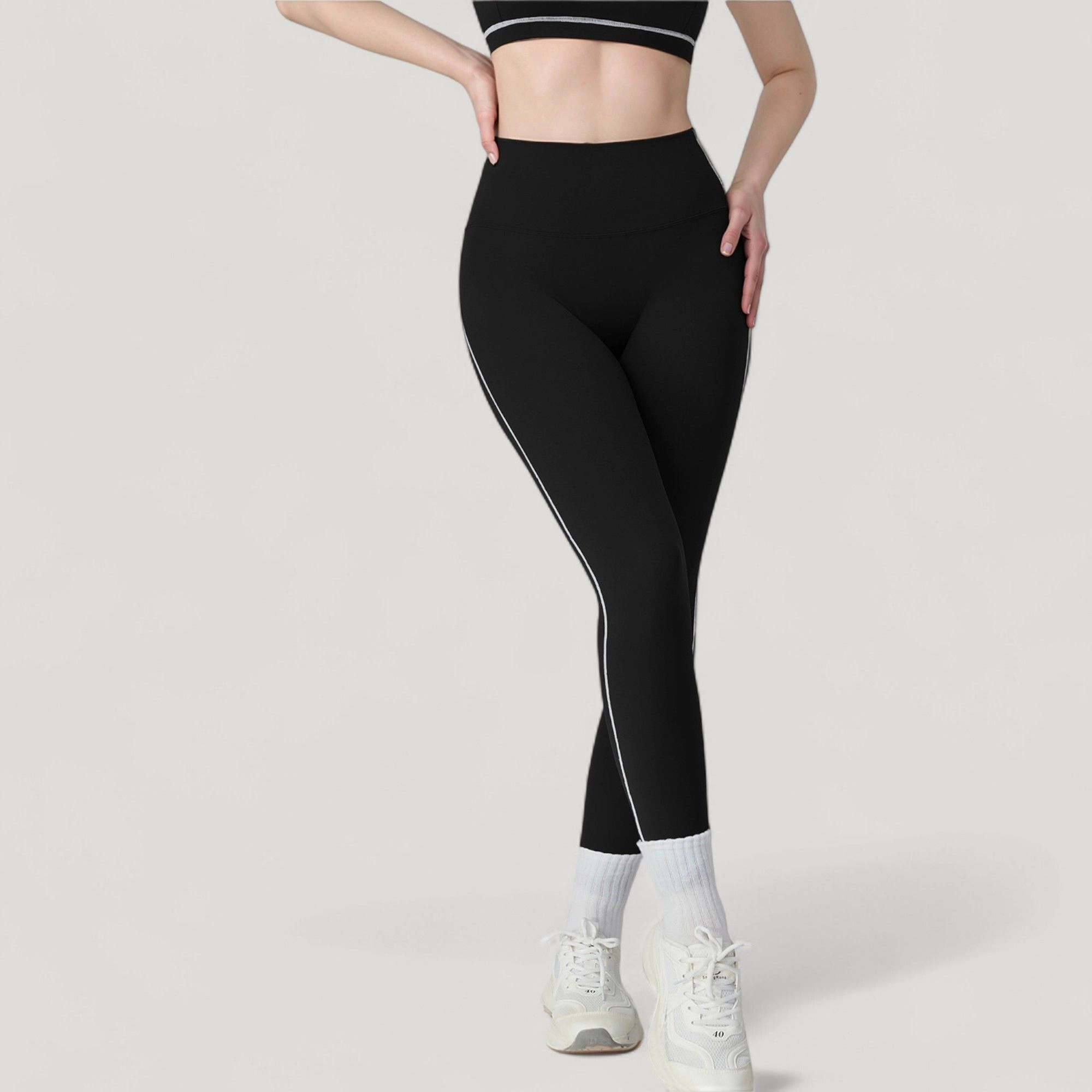 Anna-Kaci Active Women's Contoured Seam Activewear Leggings with Stretch Fit and Full Length