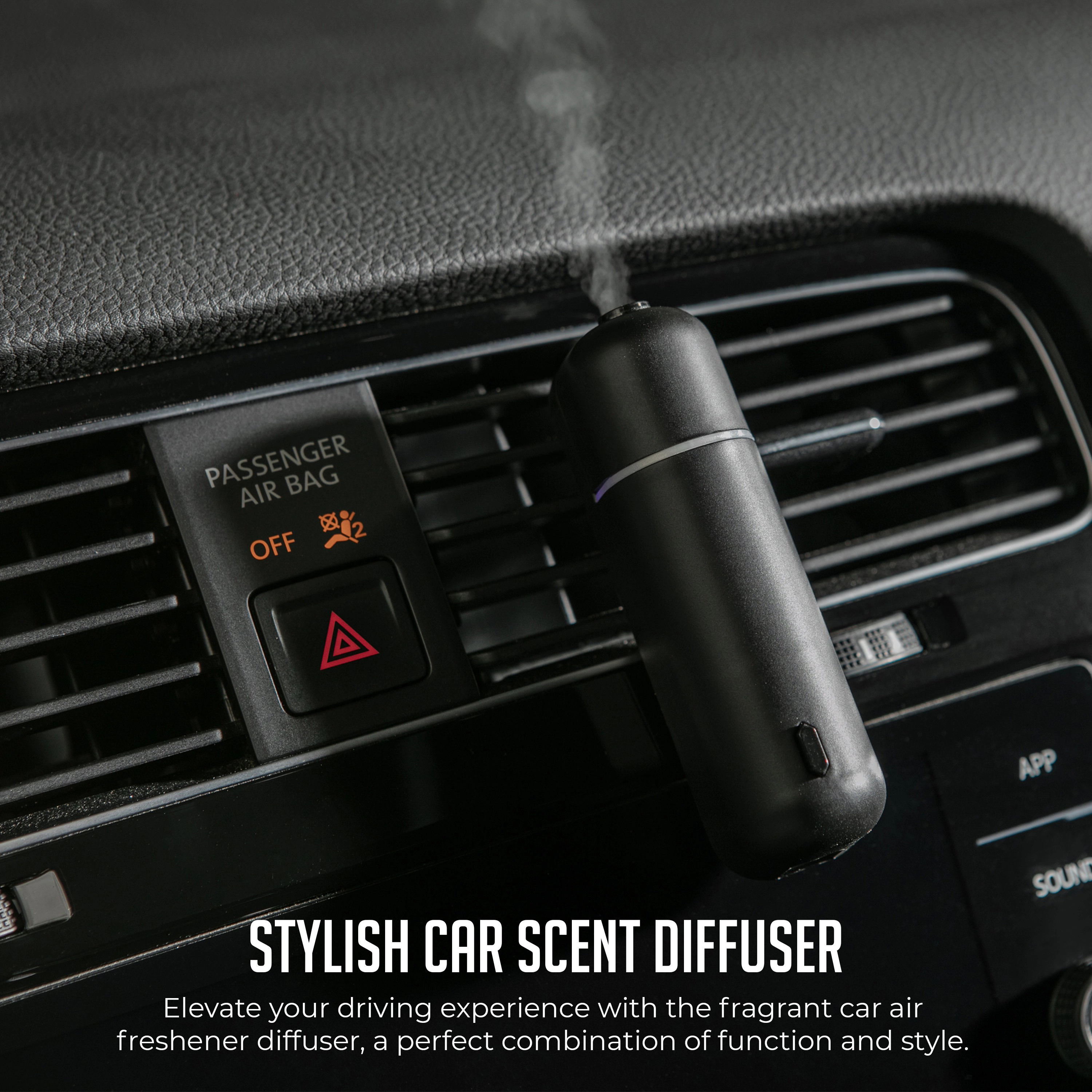 Luminuxe Car Air Freshener Diffuser Waterless Aromatherapy Essential Oil Diffuser, with 6 Prefill Scents