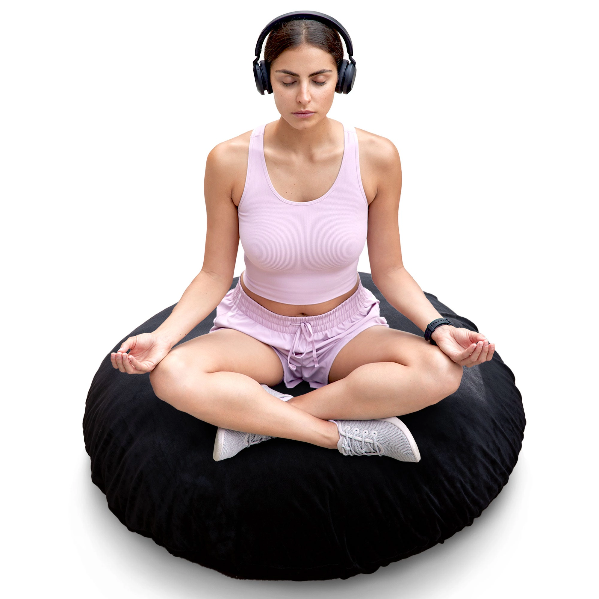 Cheer Collection 36" Round Floor Meditation Pillow and Yoga Cushion with Insert