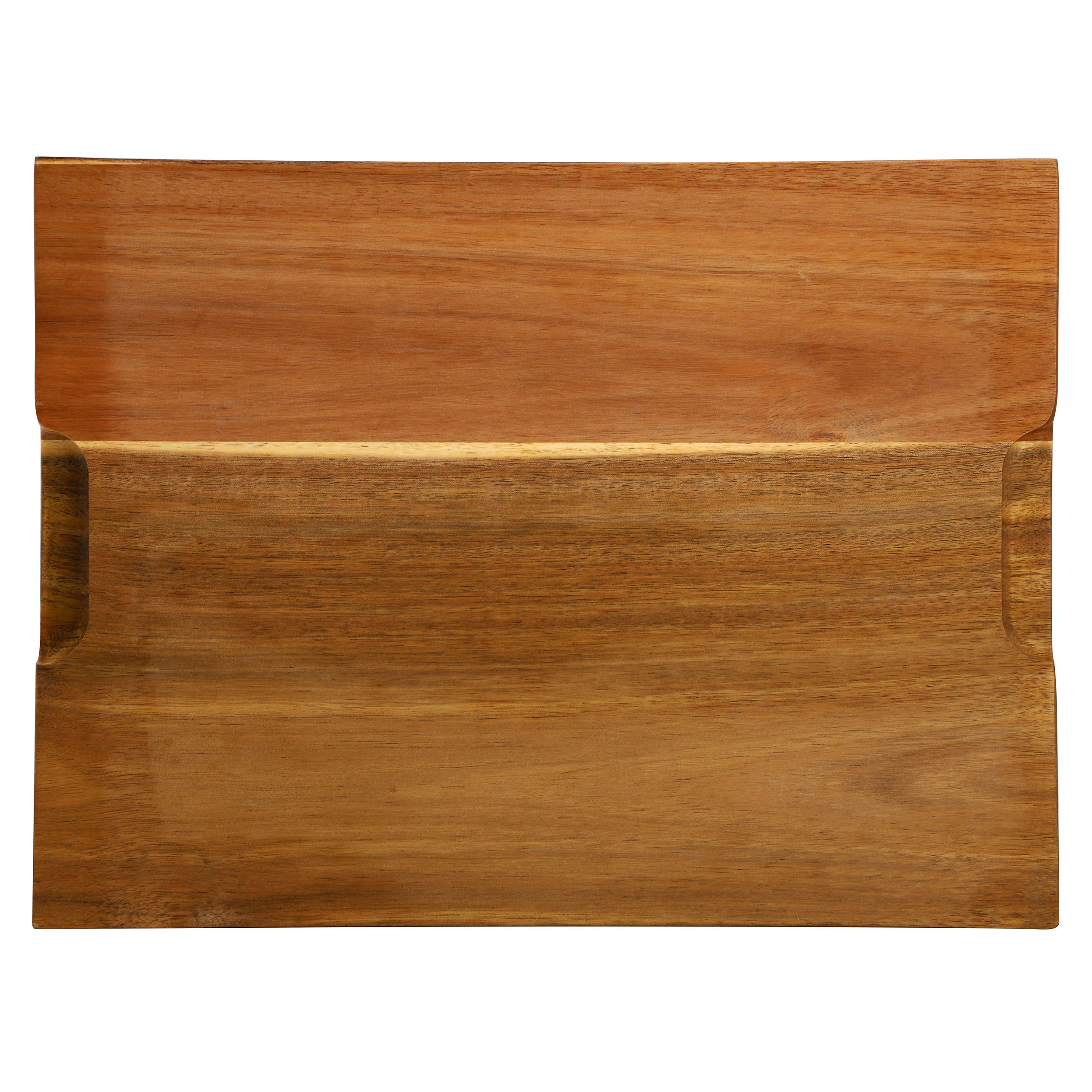 MegaChef 15.5 x 12 Inch Acacia Wood 1.5 Inch Thick Carving and Cutting Serving Butcher Board with Juice Groove