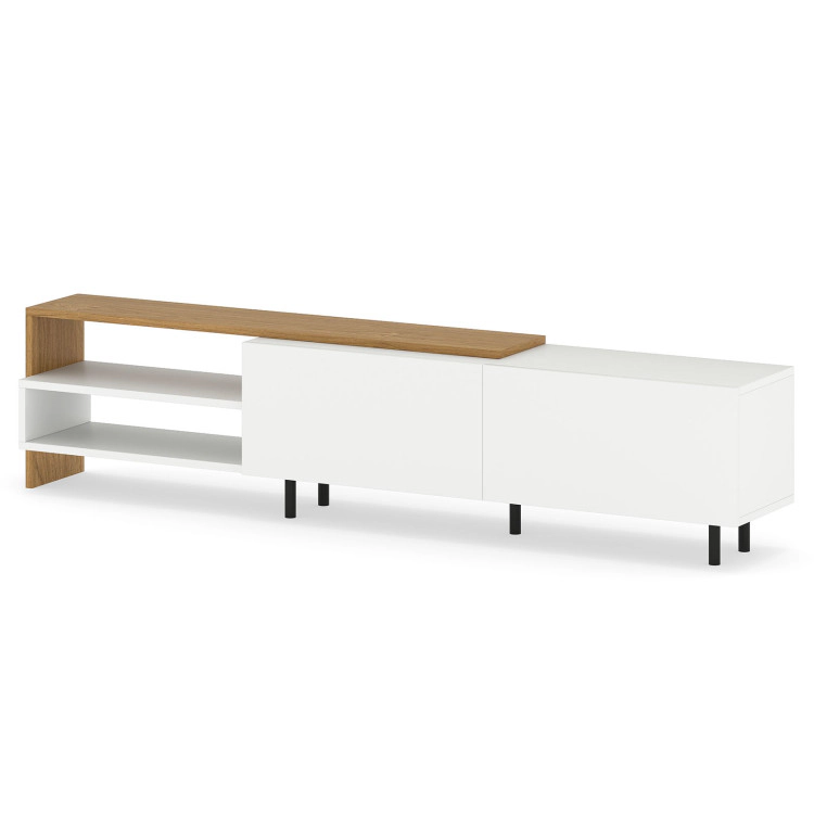 Hivvago Modern Tv Stand For 80 Inches Tvs With Storage Shelves And Cabinets