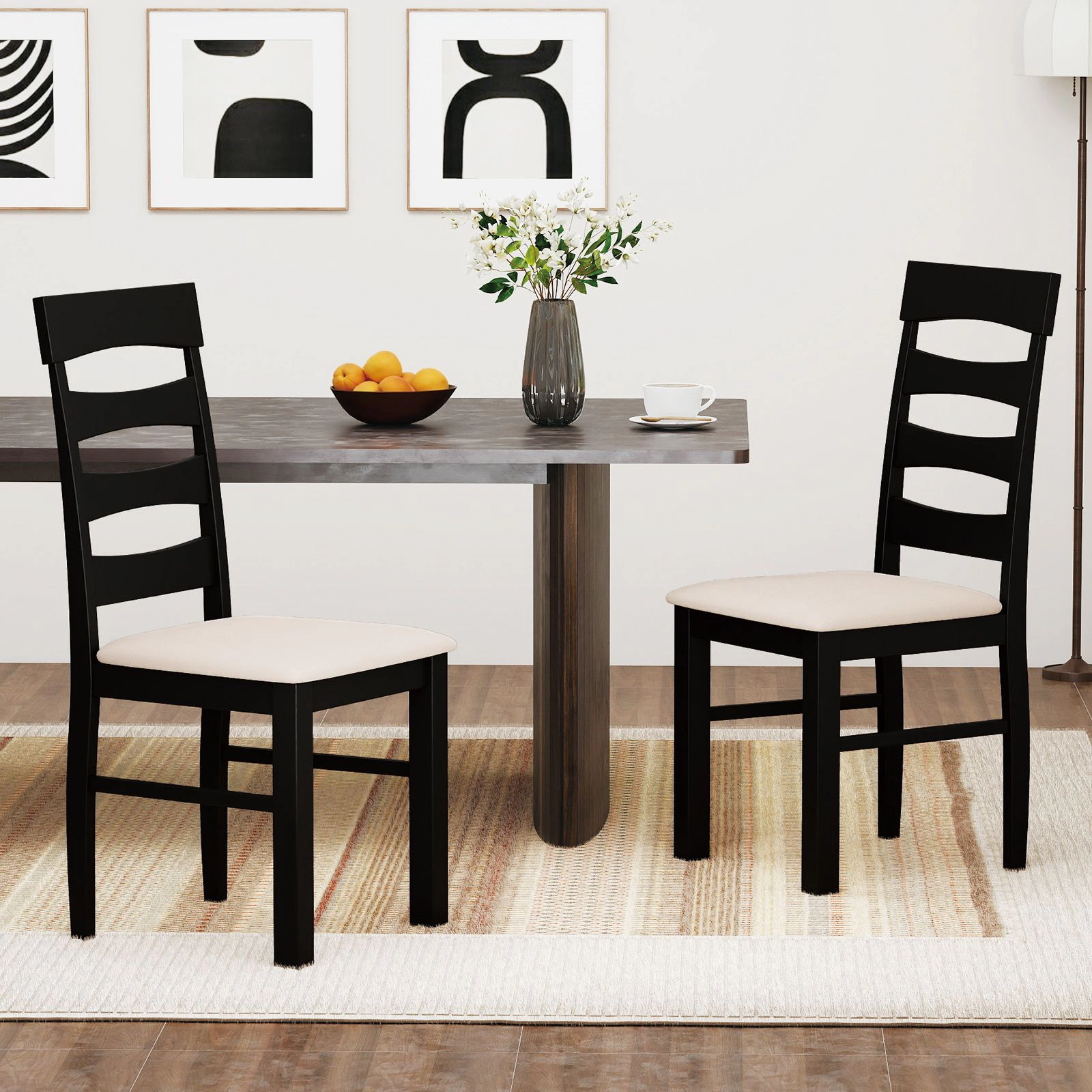 SlickBlue Padded High Back Dining Room Chairs Set of 2