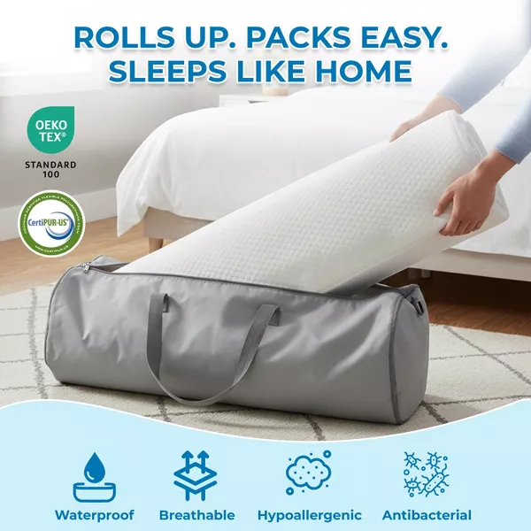Sperric Pack and Play Mattress w/ Travel Bag- Waterproof Washable Playard Topper 38"x26", 1.5" Thick Hypoallergenic Foam