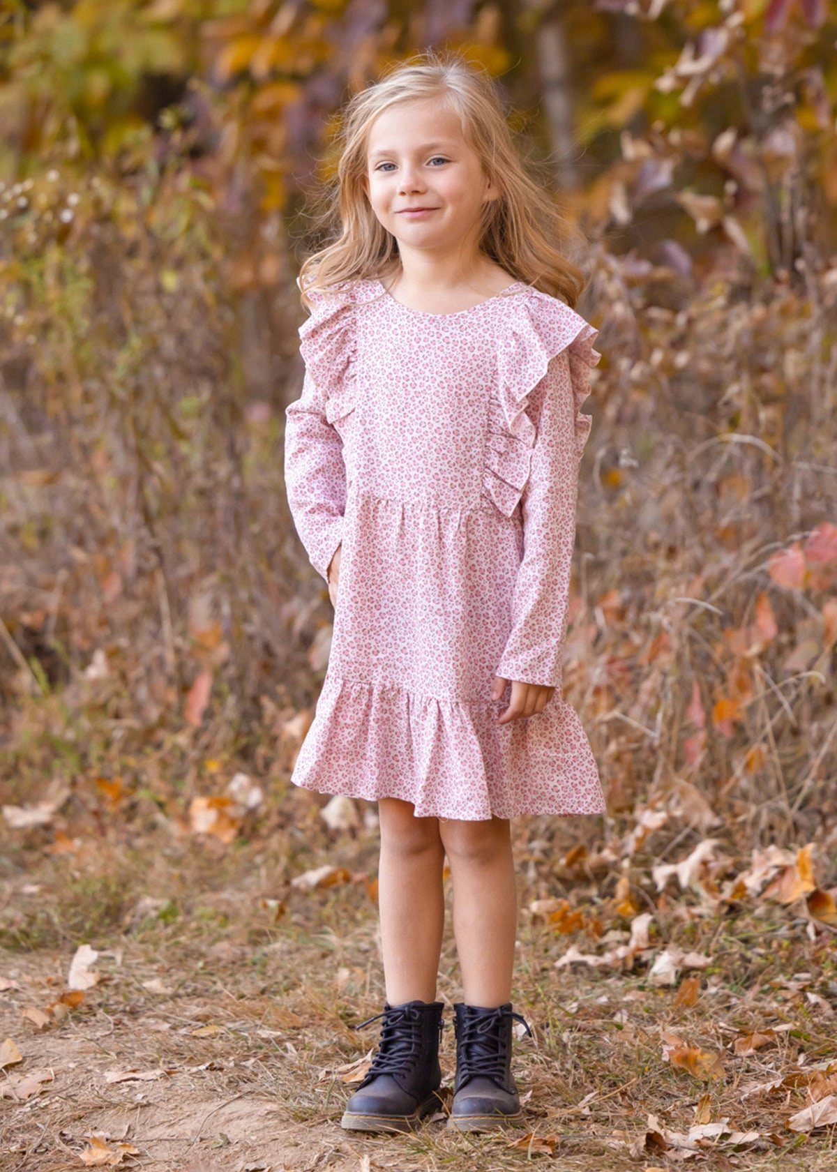 Mabel and Honey Dashing Leopard Rayon Dress - Pink