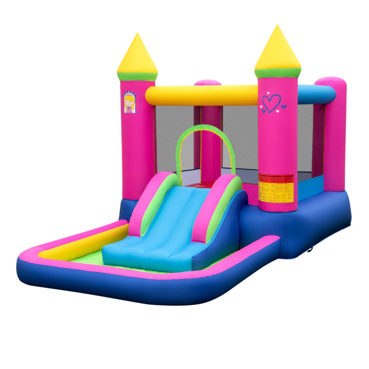 Hivvago Inflatable Bounce House 4-in-1 Kids Princess-themed Bouncer Blow-up Bouncy Castle
