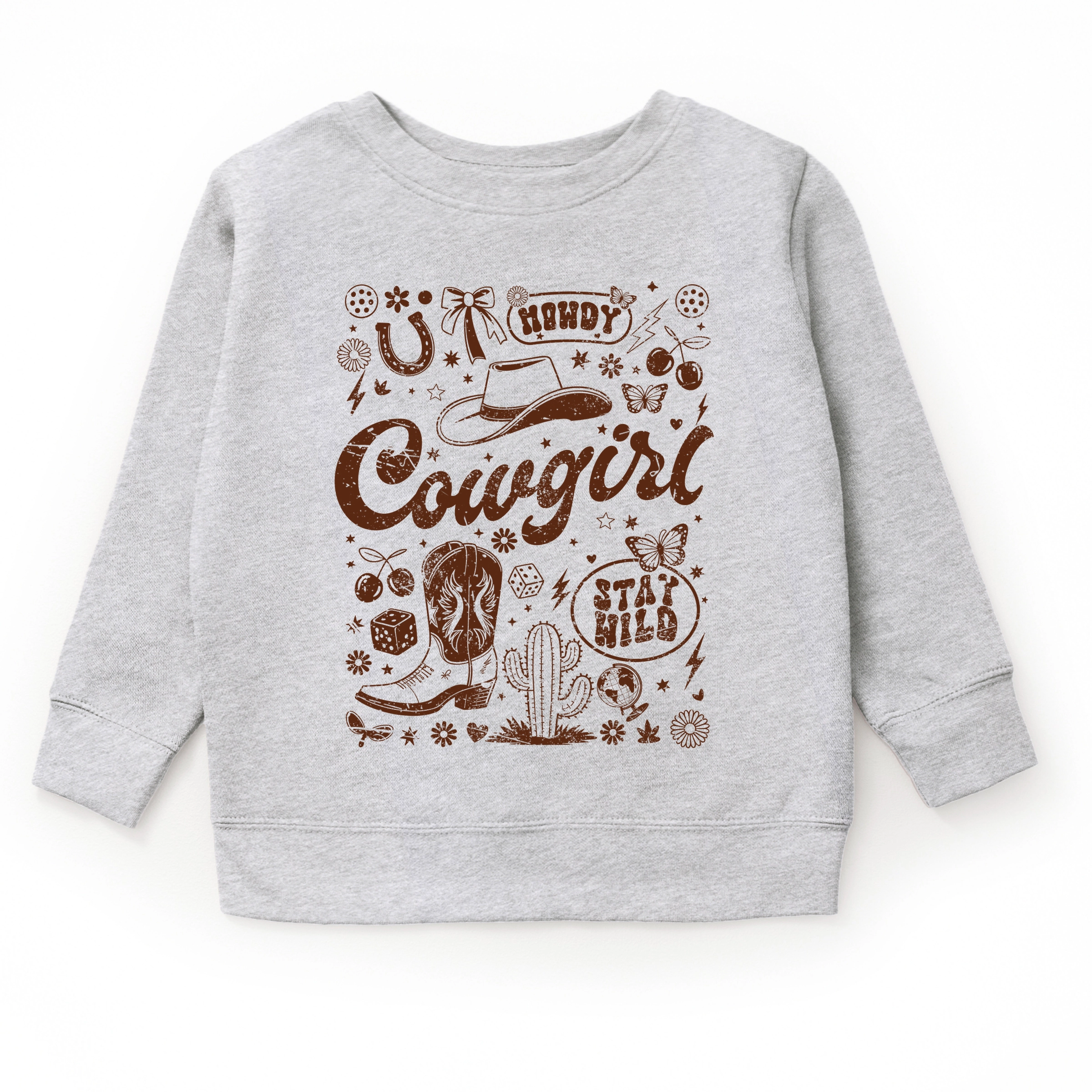 The Juniper Shop - Cowgirl Sketched Icons Youth Graphic Sweatshirt