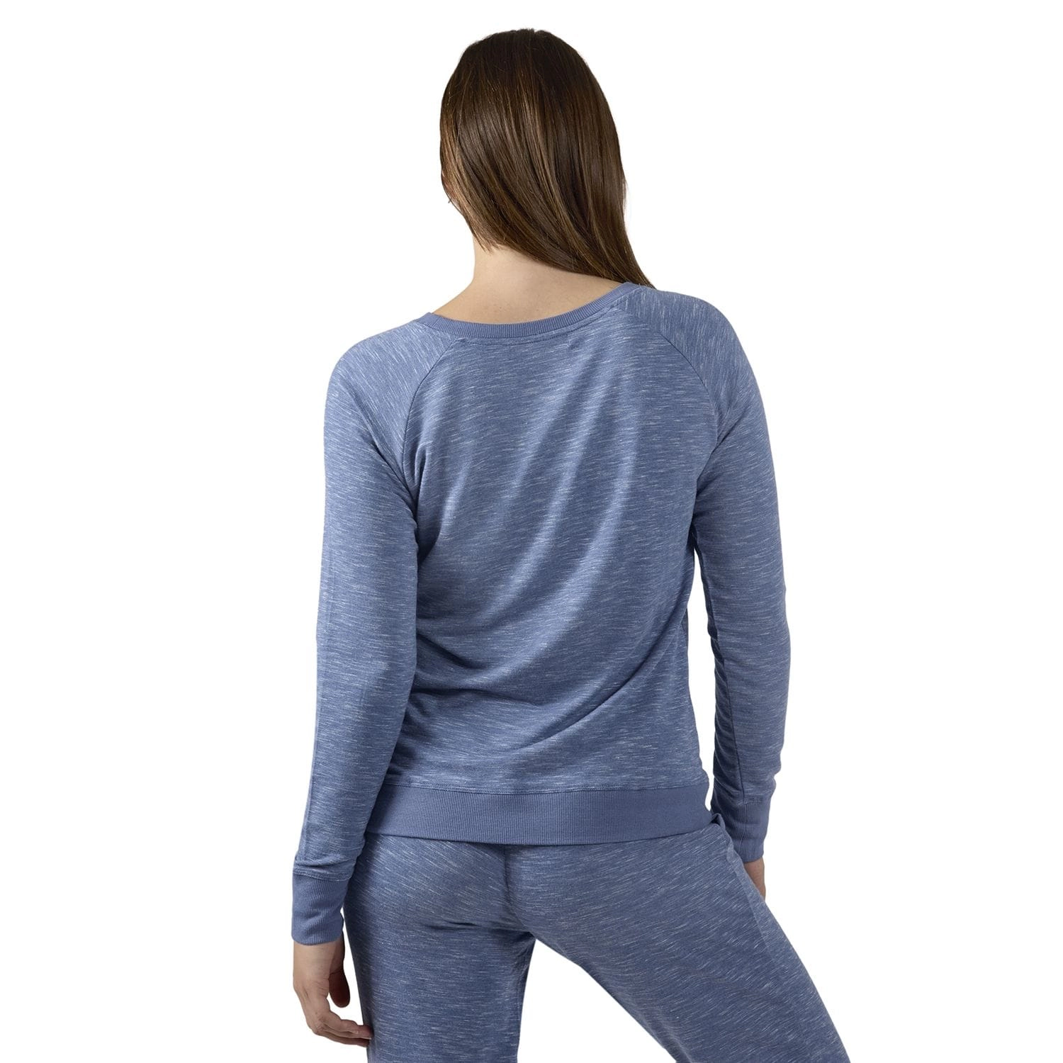 Memoi Women's Space Dye Bamboo Blend Baby Terry Pullover