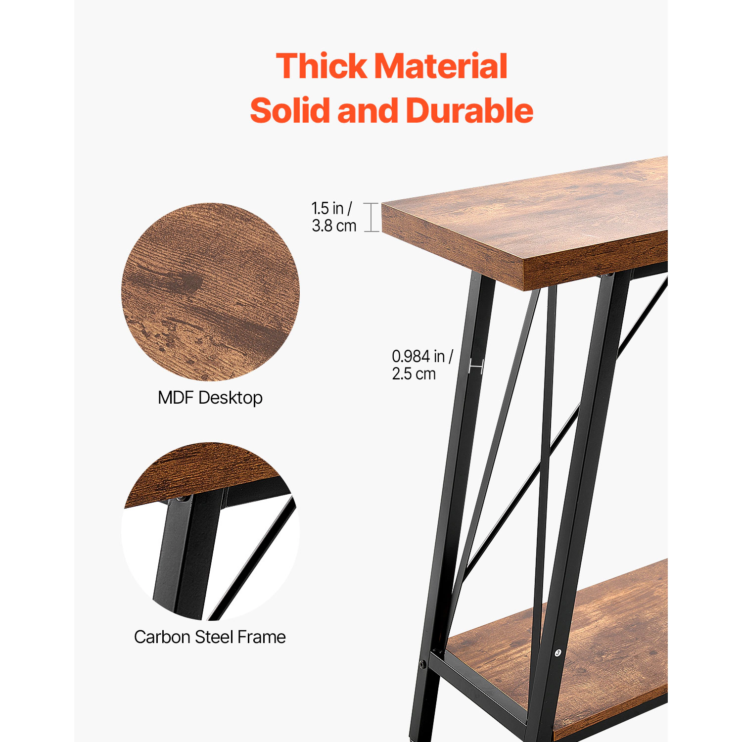 HONGGE Narrow Console Sofa Table Behind Couch Table Entryway Table and Skinny Hallway Table Narrow Sofa Table with