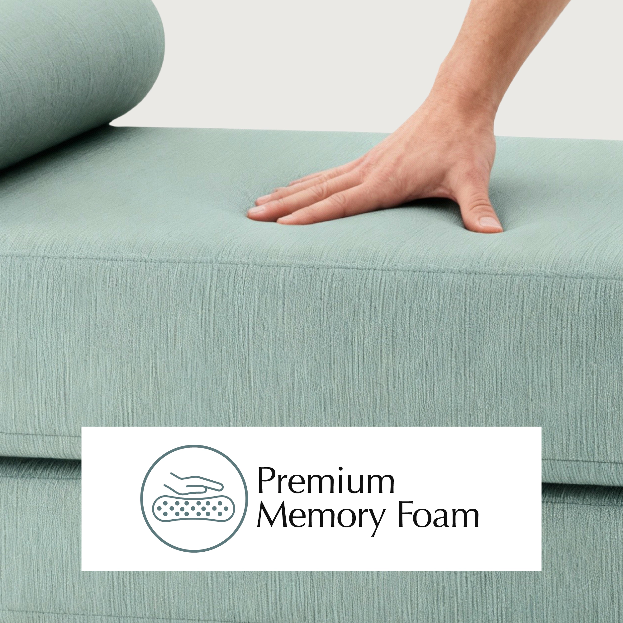 Alon Daybed - Fold-Out Sleeper Chaise with Premium Memory Foam Queen-Size Mattress