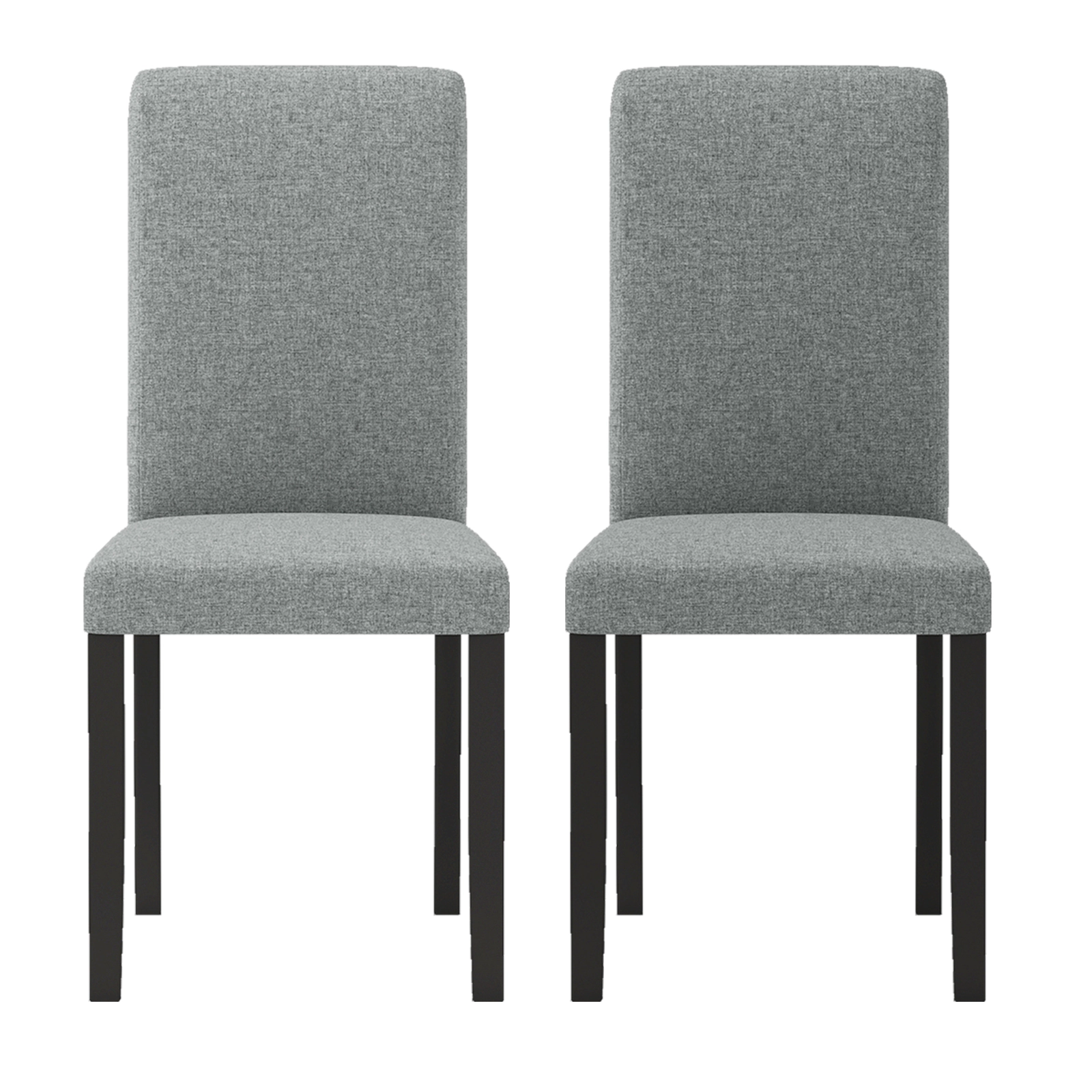 LJG Dining Chair Set of 2 Mid-Century Modern Chairs with Rubber Wood Legs