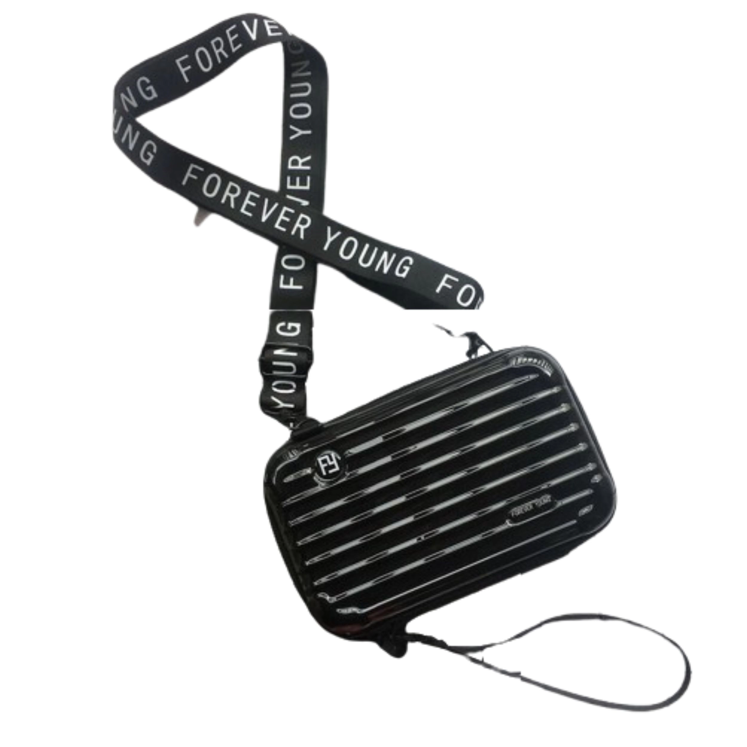 Home Collection Women Mini Suitcase Crossbody Bag with Adjustable Strap