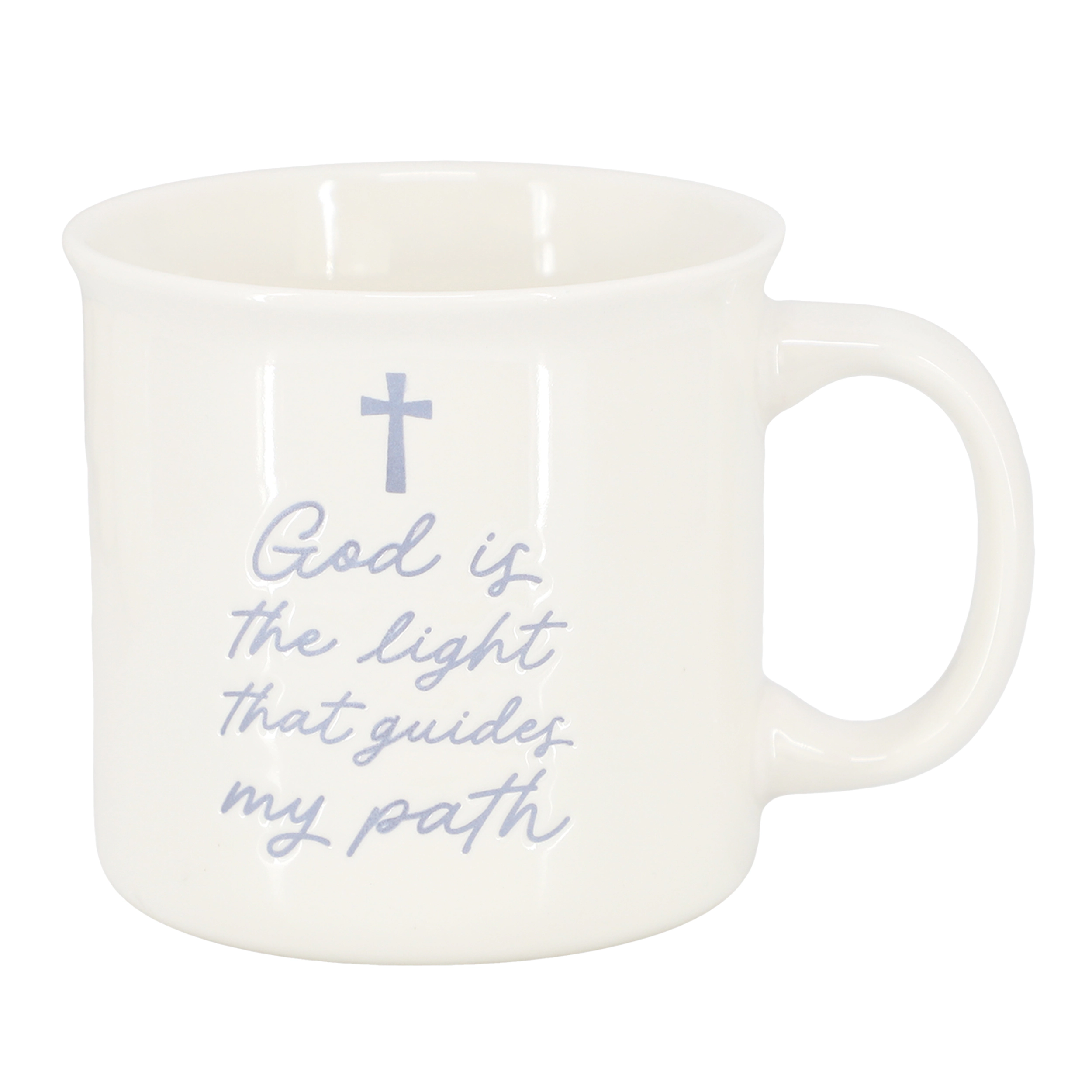 Gibson Home Daily Wisdom 4 Piece Assorted 21 Ounce Stoneware Mug Set in White