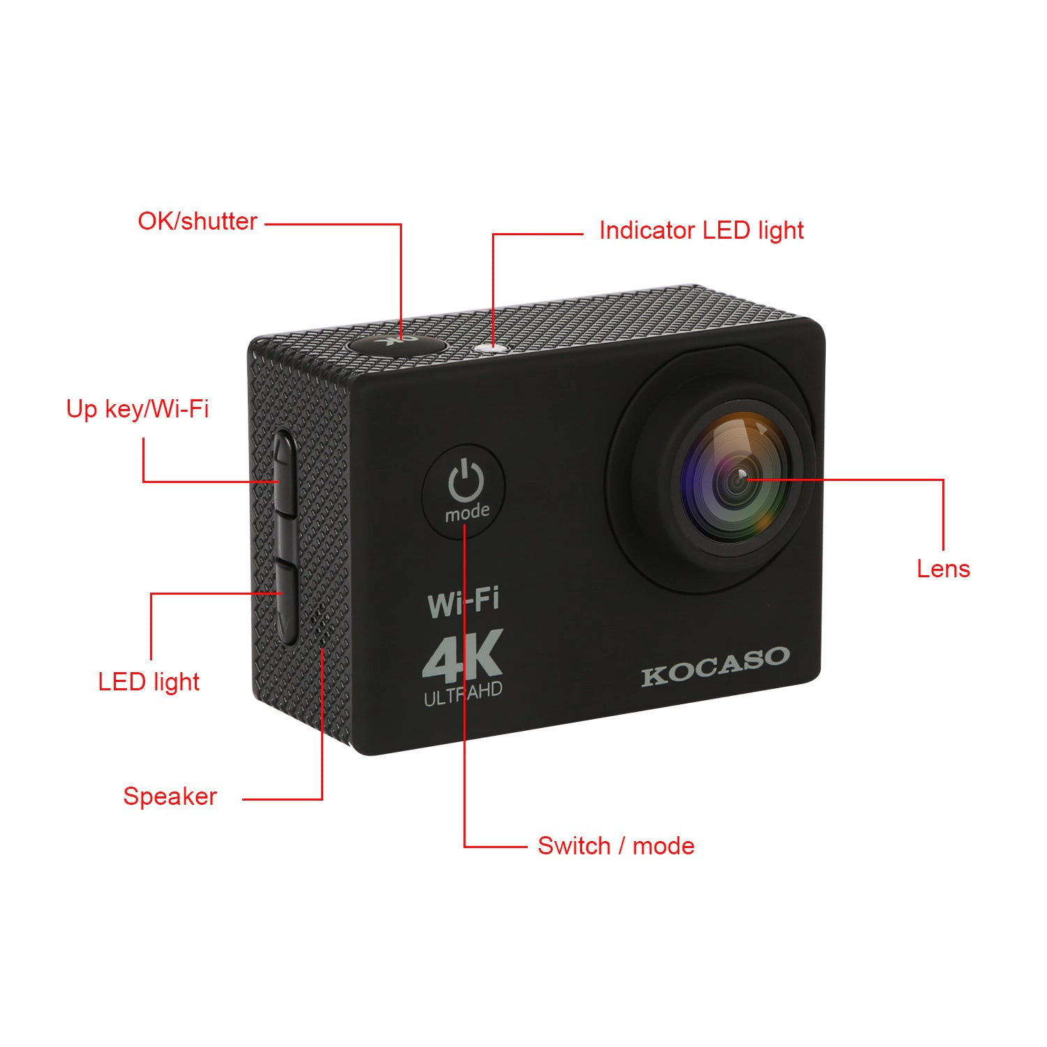 GBruno 4K Waterproof Action Camera With WiFi