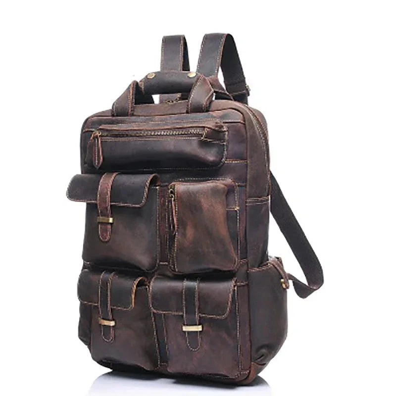 Steel Horse Leather Unisex The Shelby Backpack | Handmade Leather Backpack