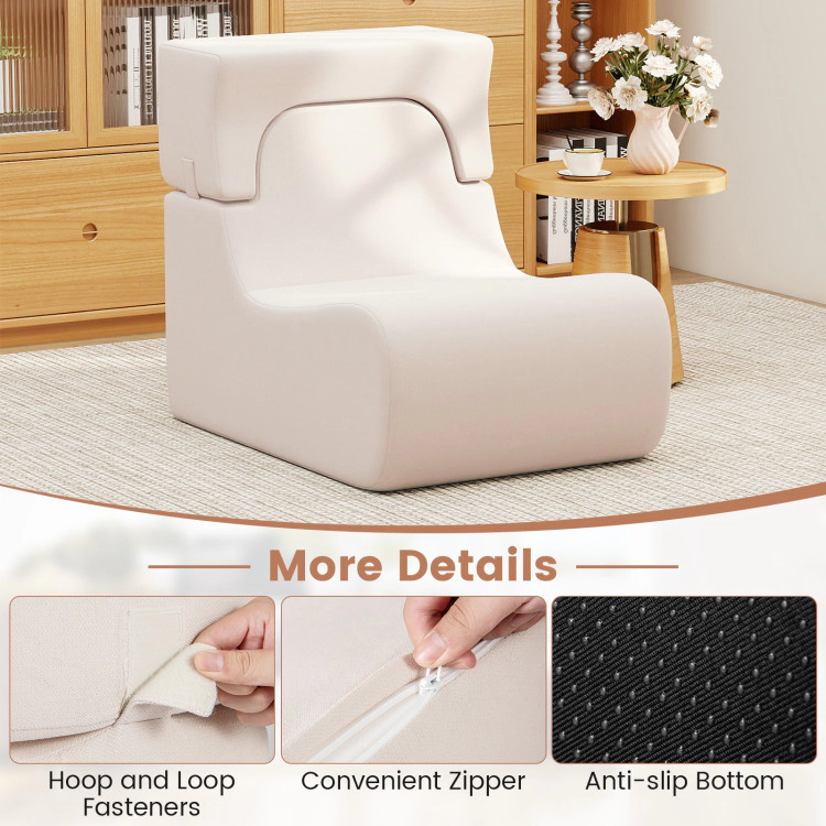 Hivvago Floor Chair Lazy Sofa With Detachable Headrest