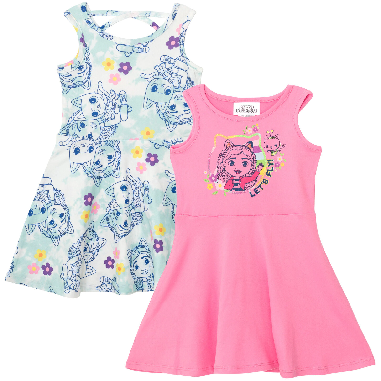 Dreamworks Gabby's Dollhouse Girls' Sleeveless Skater Dresses