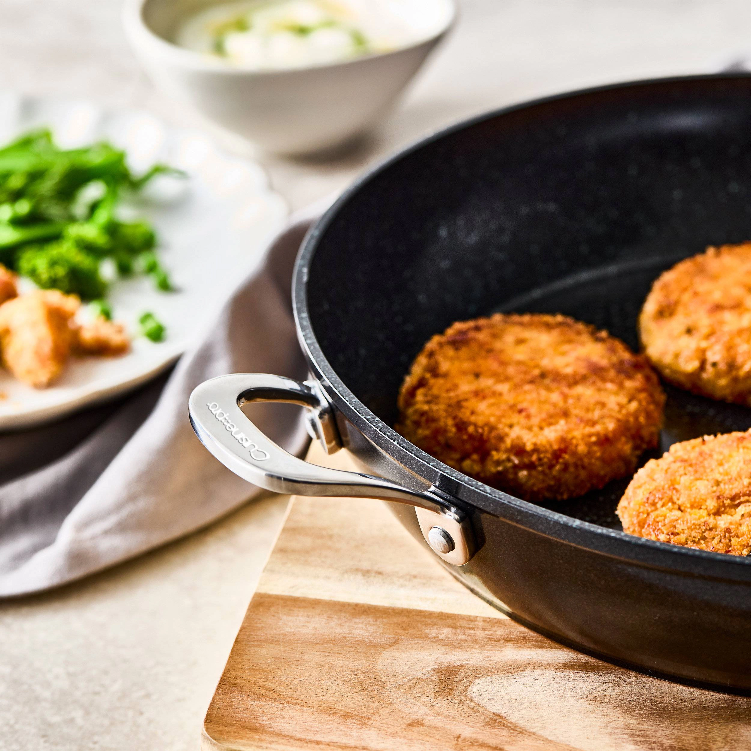 Cuisine::pro® GREEN STONE™ 12.5" Frypan With Helper Handle