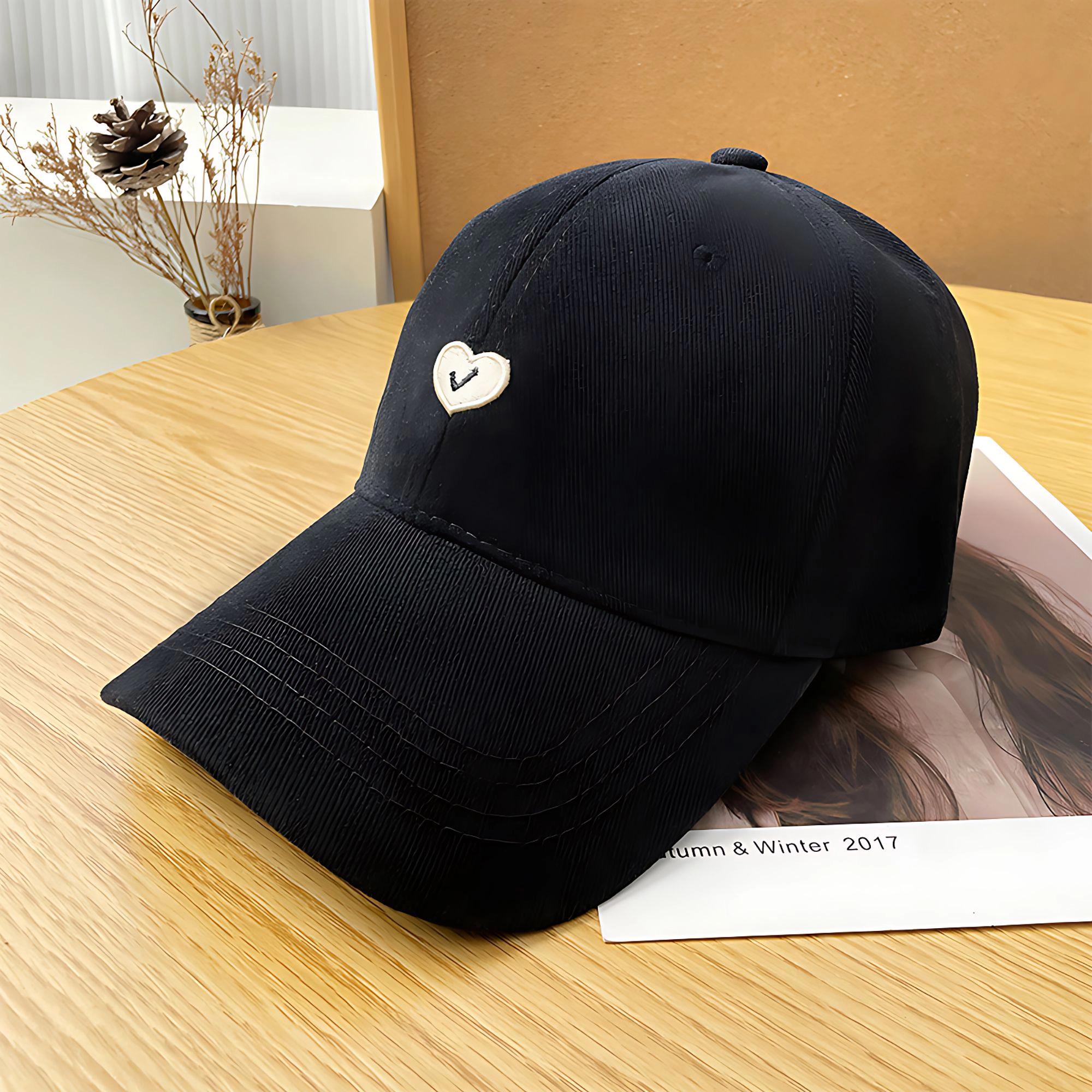Anna-Kaci Women's Embroidered Baseball Cap Low Bun Large Head Circumference Soft Cotton Trucker Hat