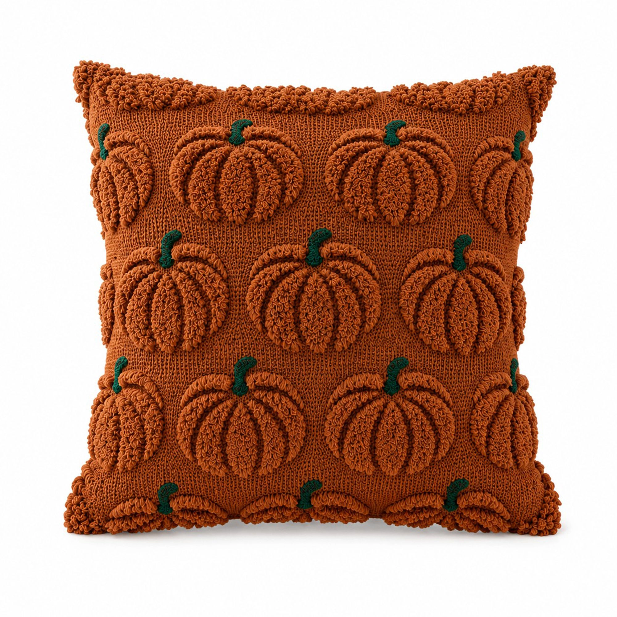 Alilang Fall Textured Tufted Pumpkin Decorative Throw Pillow Cover