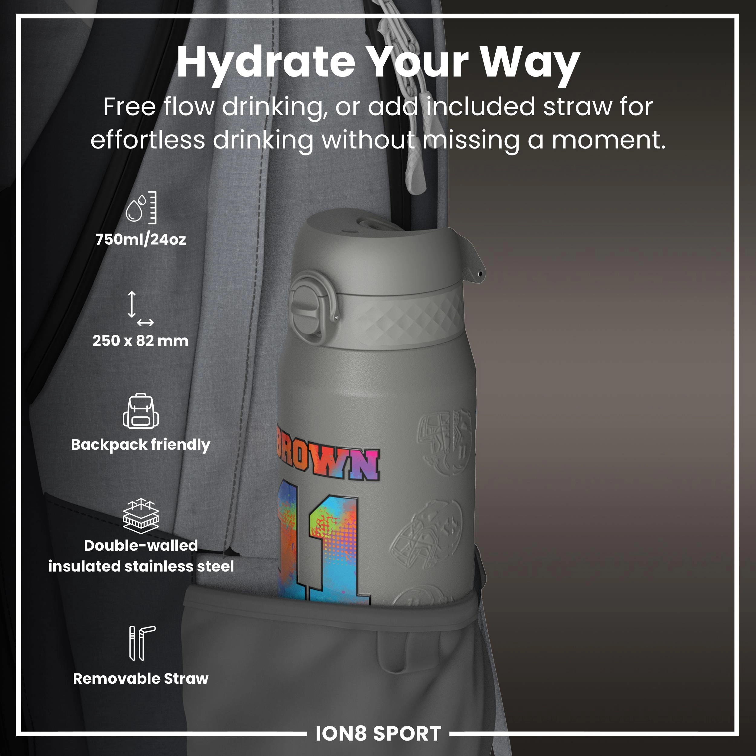 Ion8 NFL PA Thermal Steel Water Bottle
