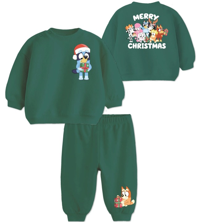Bluey Boys' 2-Piece Fleece Sweatshirt and Pants Set
