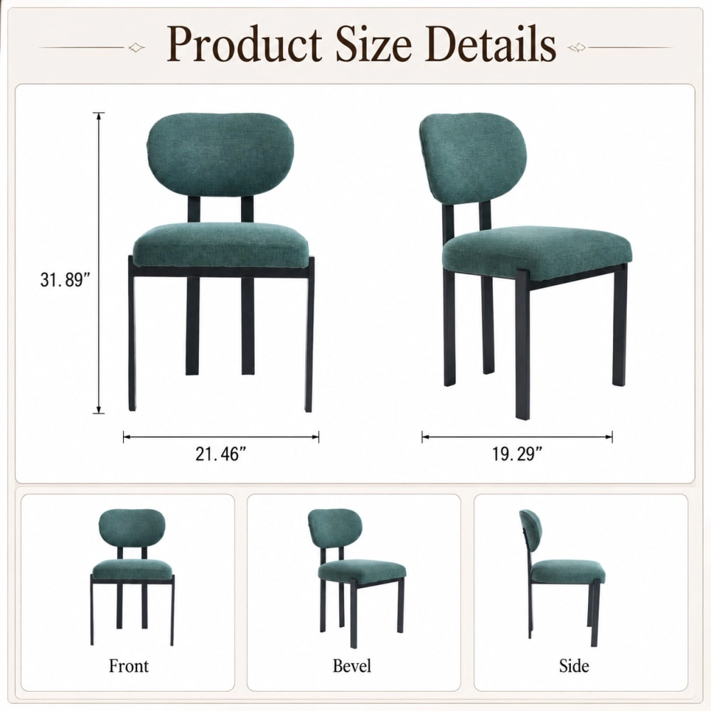 GOODSILO Upholstered Fabric Dining Side Chair