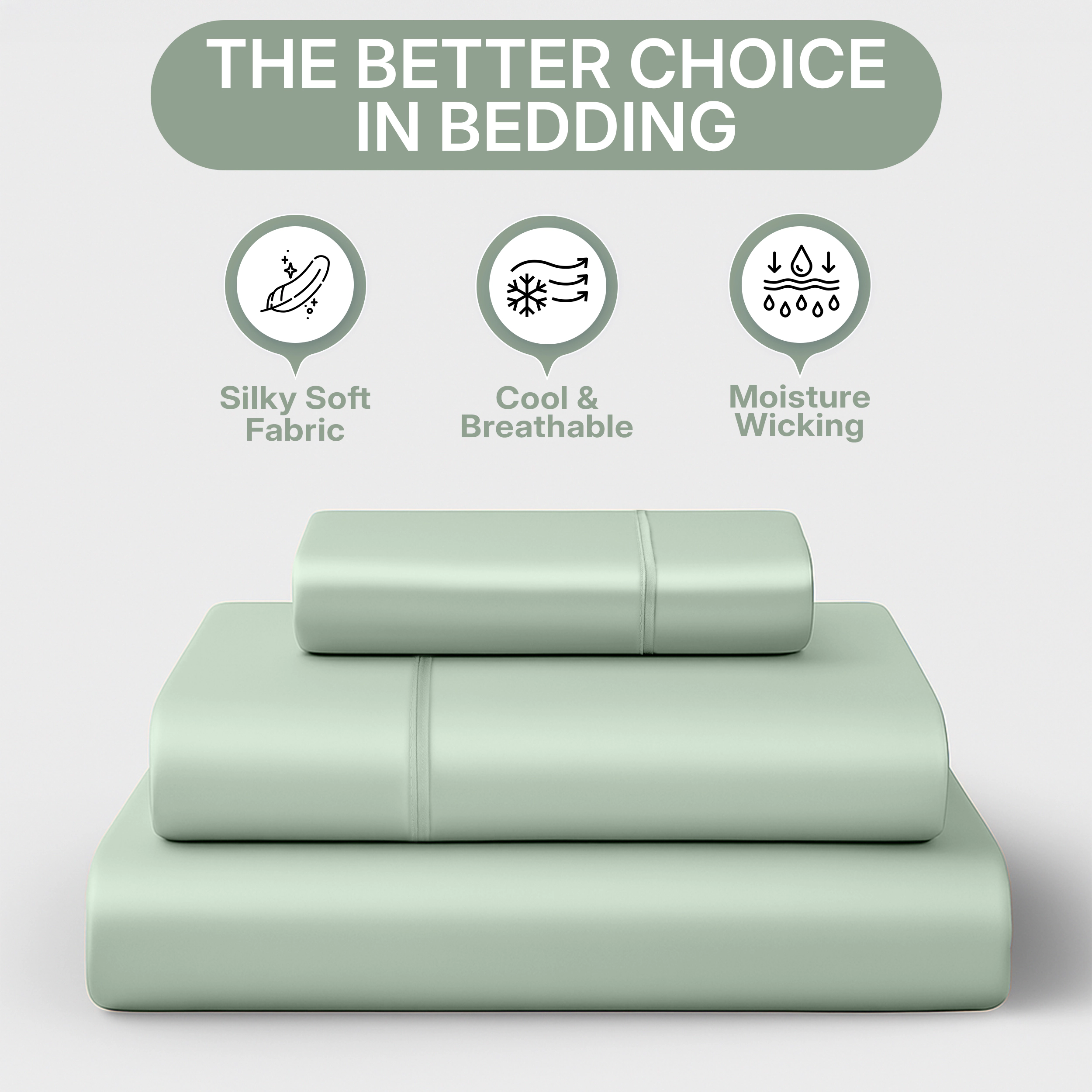 Lux Decor Collection 100% Organic Viscose from Bamboo Sheets 4-Piece Deep Pocket Cooling Bed Sheet Set