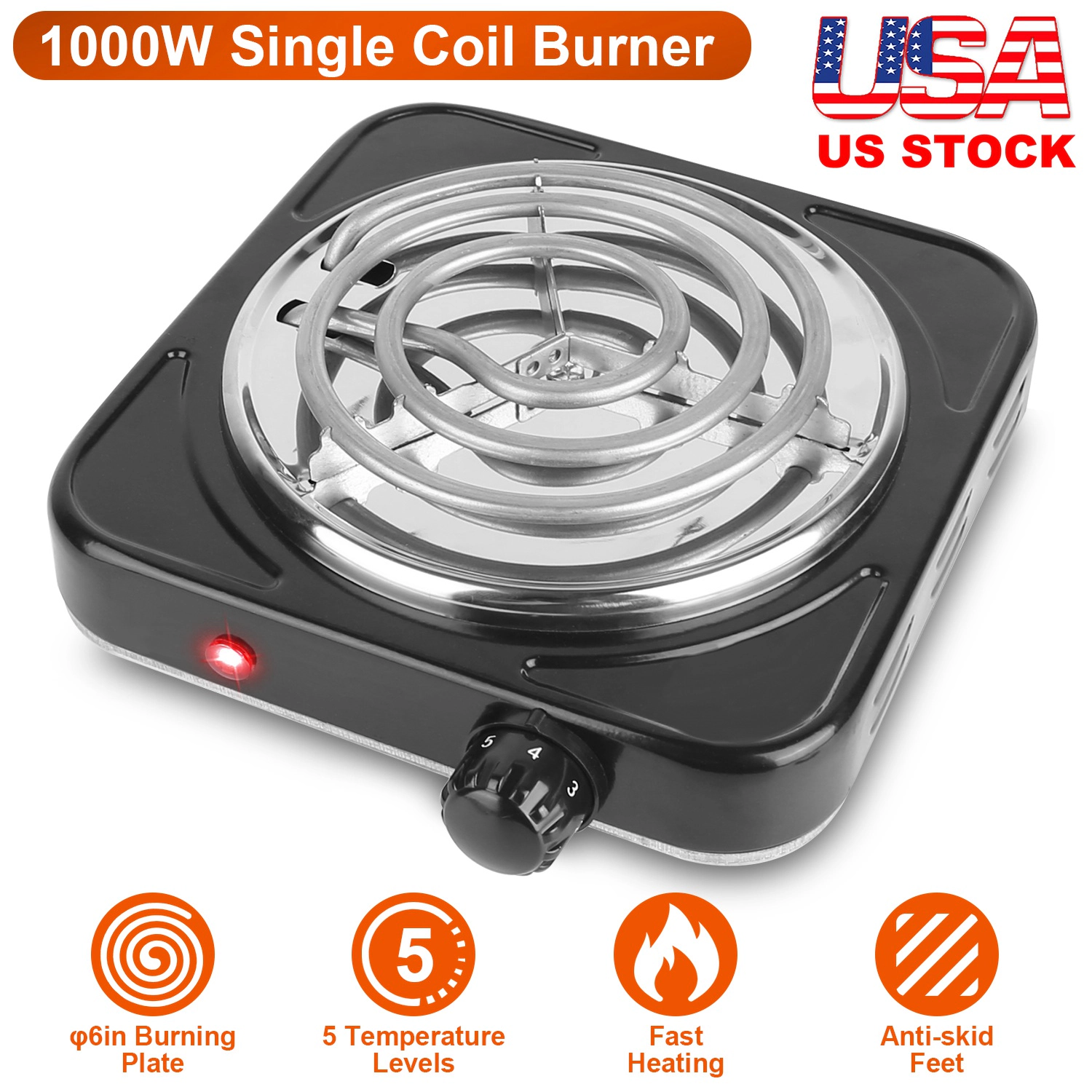 IMounTEK Unisex Portable 1000W Electric Hot Plate