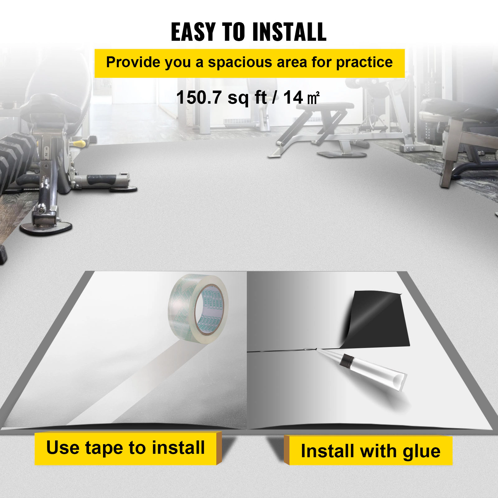 HONGGE Dance Floor Roll, Portable PVC Dance Flooring
